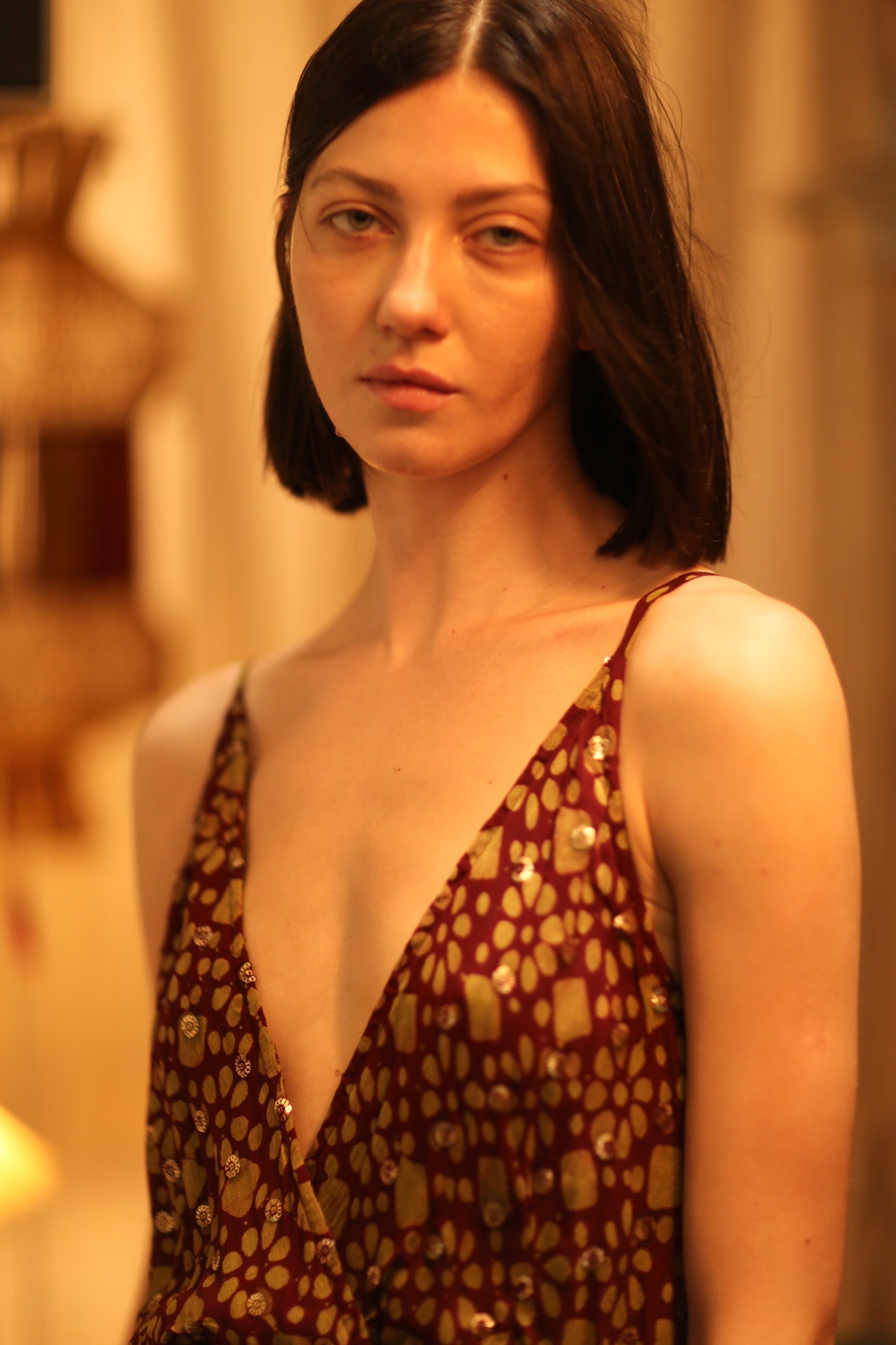 LILY SILK DRESS MINI GREEN YELLOW FLORAL - BANGKOK TAILOR CLOTHING STORE - HANDMADE CLOTHING