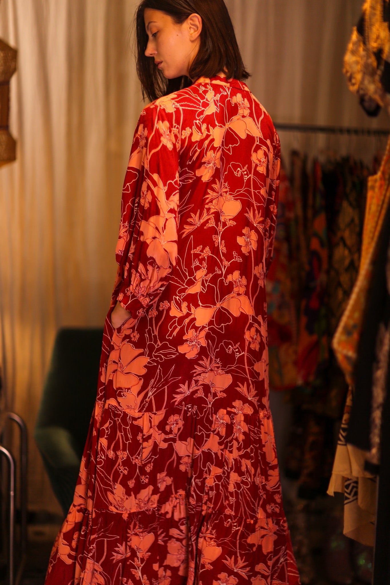 LOA XL RED DRESS - BANGKOK TAILOR CLOTHING STORE - HANDMADE CLOTHING