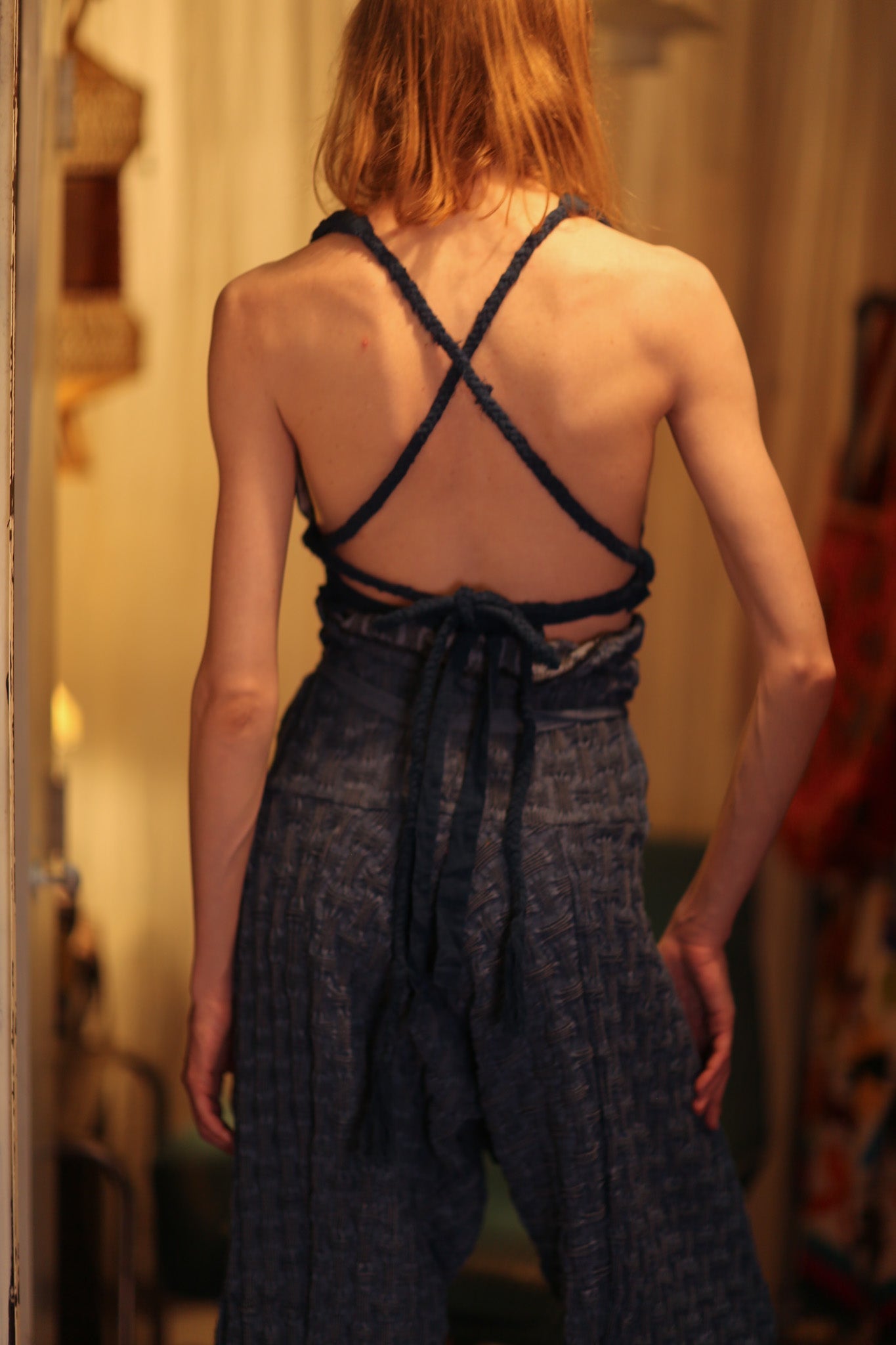 LUKE FISHERMAN TROUSERS DEEP BLUE - BANGKOK TAILOR CLOTHING STORE - HANDMADE CLOTHING