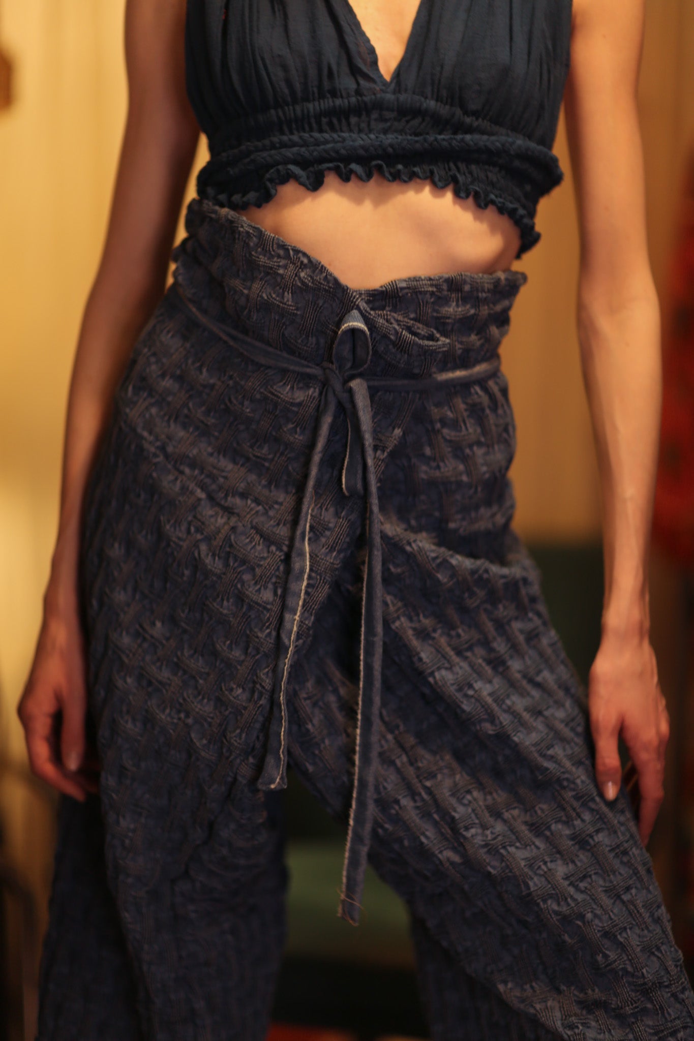 LUKE FISHERMAN TROUSERS DEEP BLUE - BANGKOK TAILOR CLOTHING STORE - HANDMADE CLOTHING