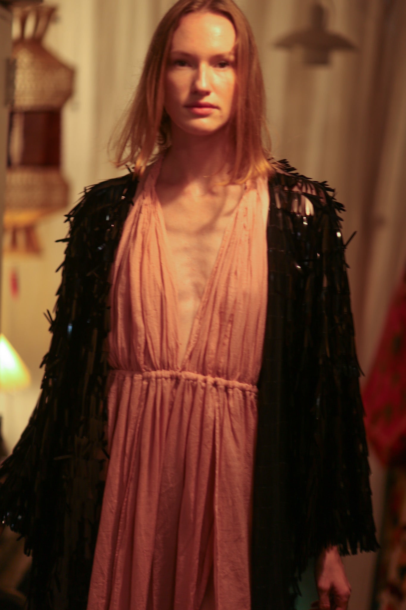 MARION SEQUINED SHORT KIMONO BLACK - BANGKOK TAILOR CLOTHING STORE - HANDMADE CLOTHING