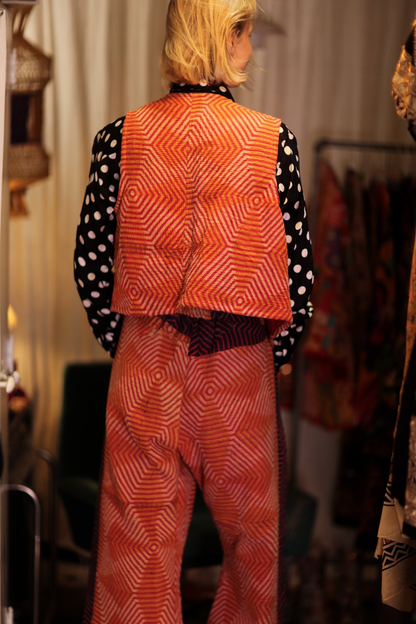 MARLENE KANTHA GILET CARROT - BANGKOK TAILOR CLOTHING STORE - HANDMADE CLOTHING