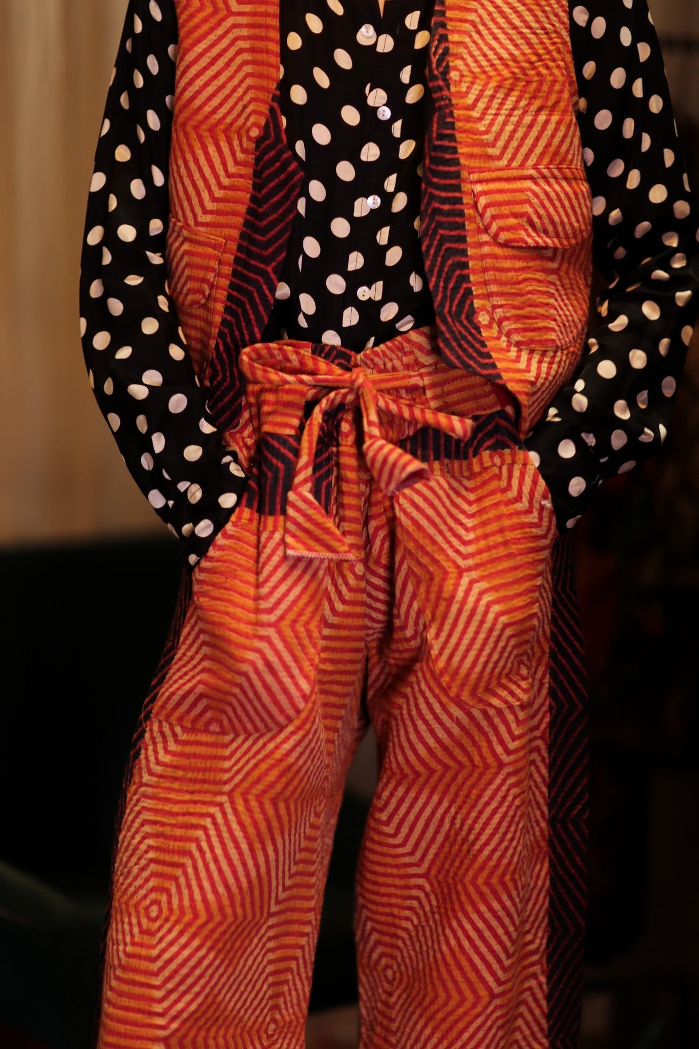 MARLENE KANTHA GILET CARROT - BANGKOK TAILOR CLOTHING STORE - HANDMADE CLOTHING