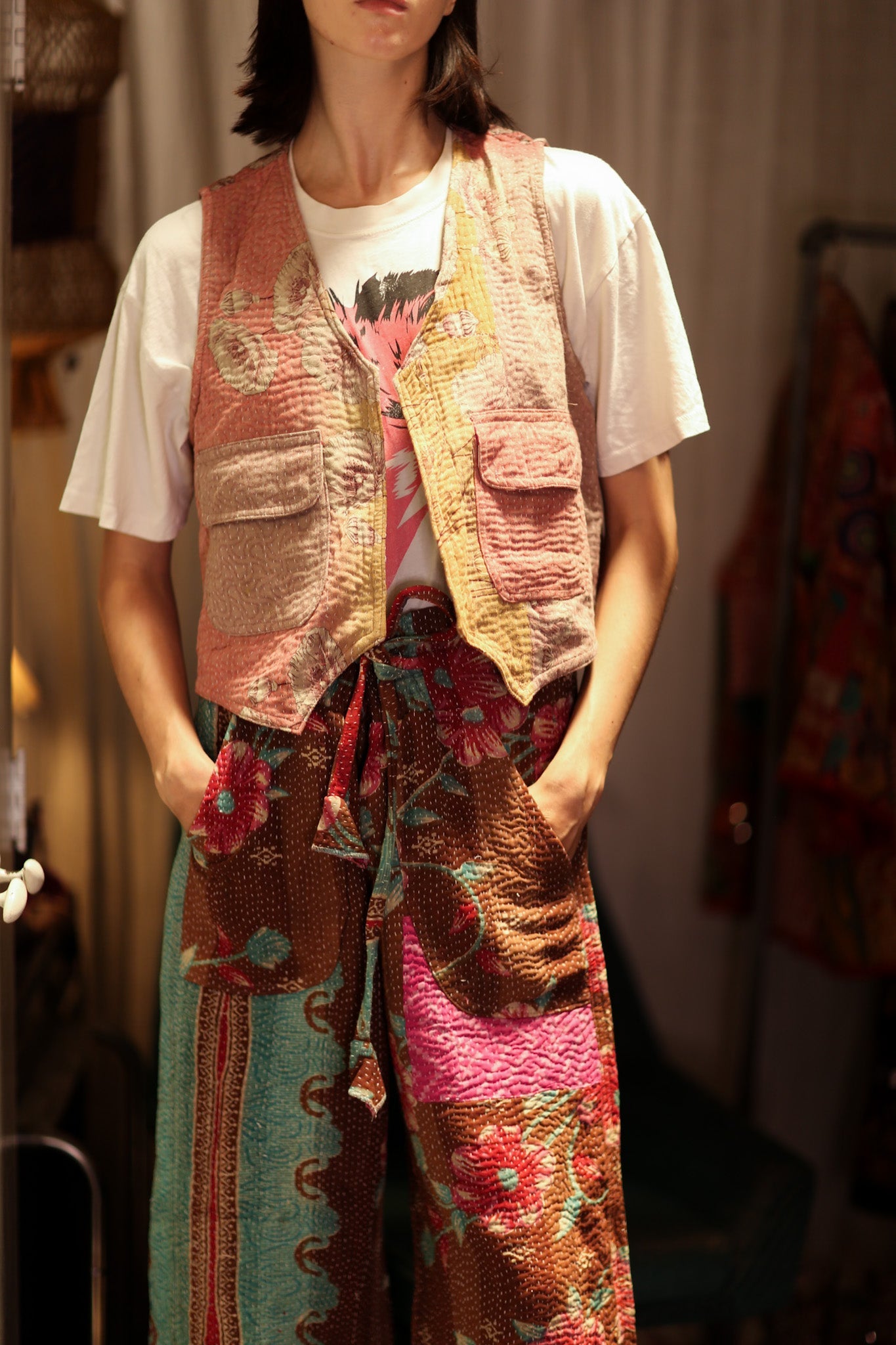 MARLENE KANTHA GILET CHAMOMILE - BANGKOK TAILOR CLOTHING STORE - HANDMADE CLOTHING