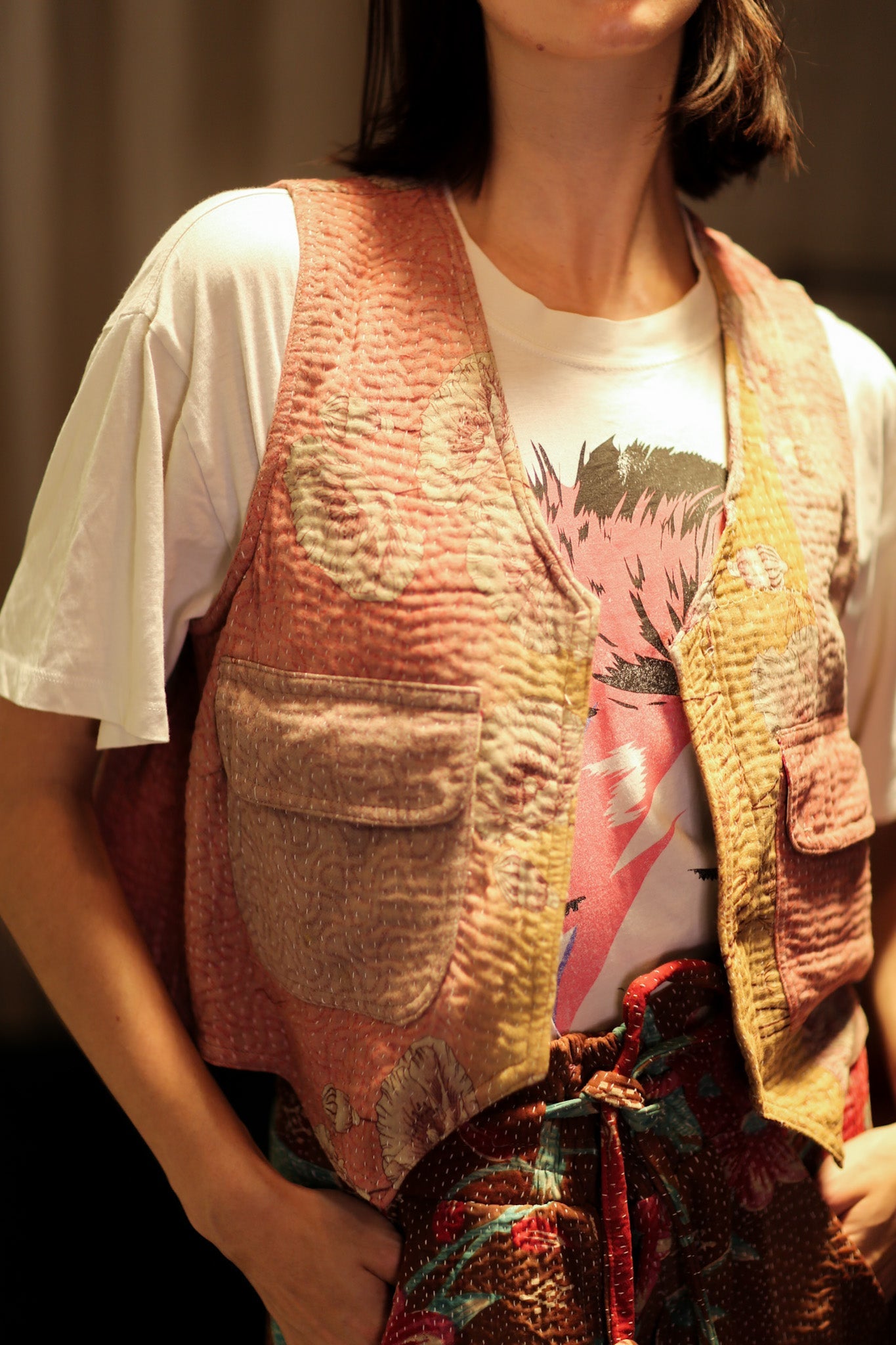 MARLENE KANTHA GILET CHAMOMILE - BANGKOK TAILOR CLOTHING STORE - HANDMADE CLOTHING