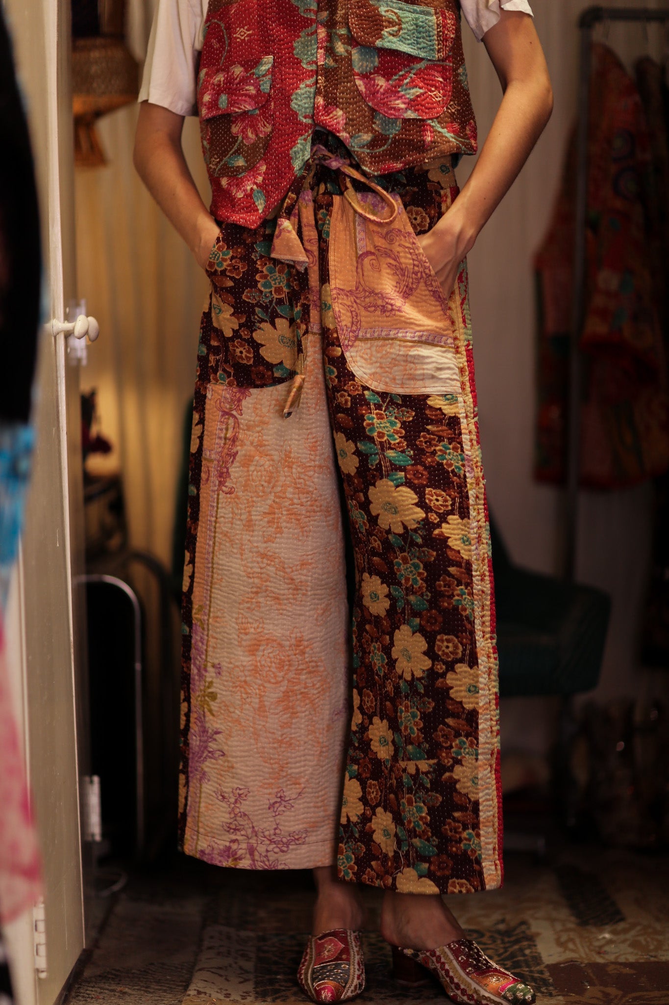 MARLENE KANTHA GILET MINT CHOCOLATE - BANGKOK TAILOR CLOTHING STORE - HANDMADE CLOTHING