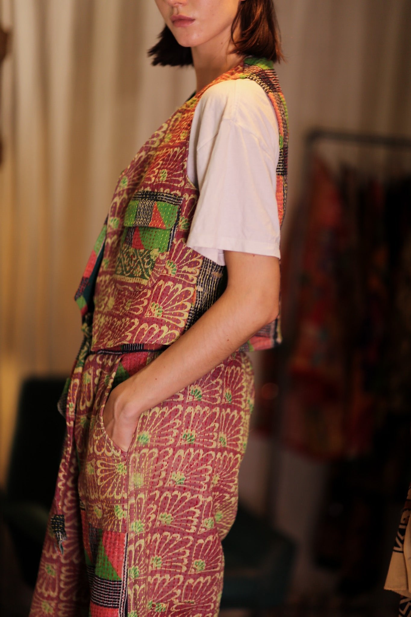MARLENE KANTHA GILET PRIMARY COLORS - BANGKOK TAILOR CLOTHING STORE - HANDMADE CLOTHING