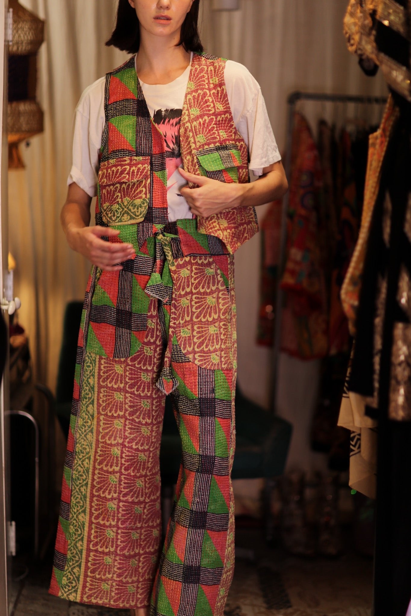 MARLENE KANTHA GILET PRIMARY COLORS - BANGKOK TAILOR CLOTHING STORE - HANDMADE CLOTHING