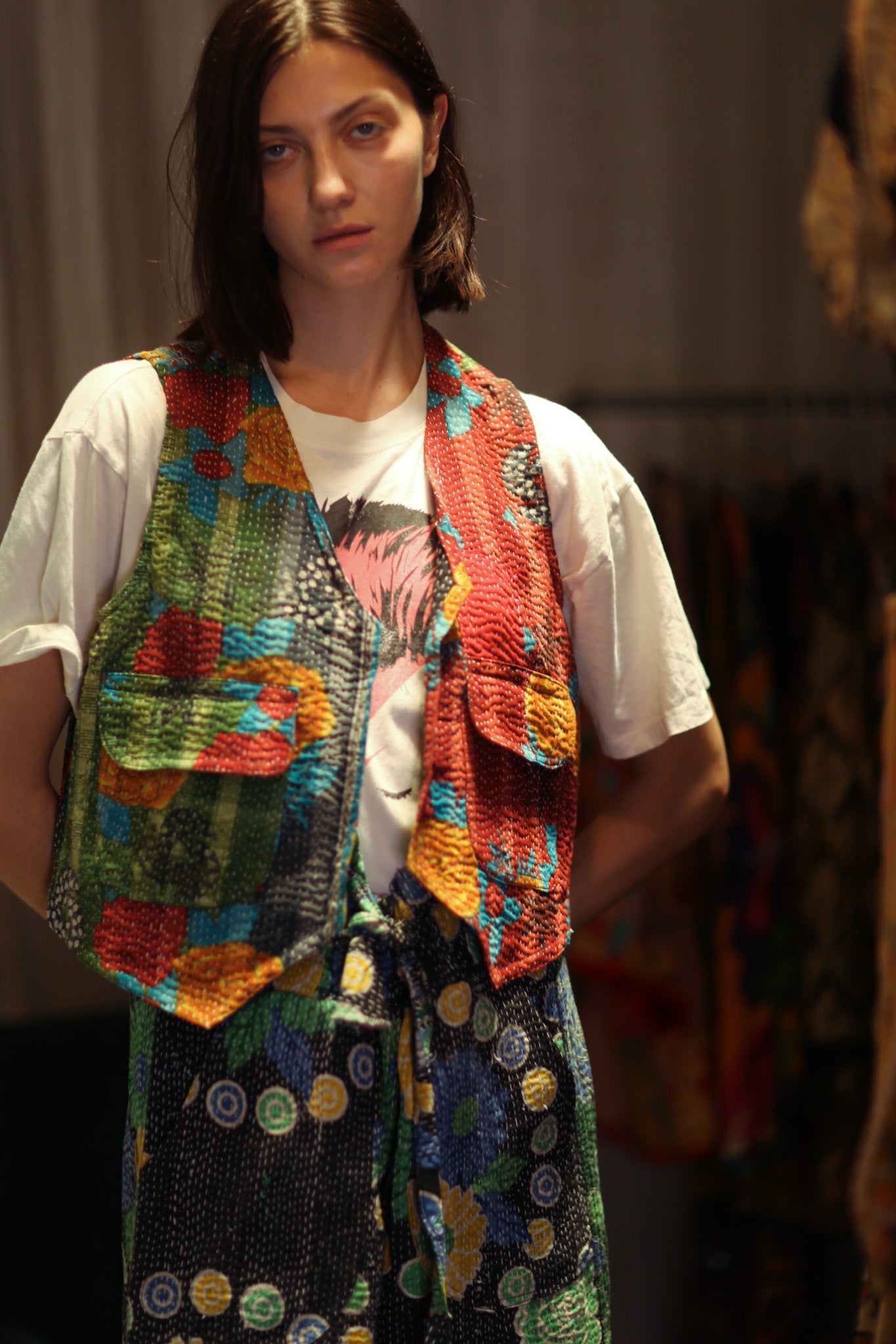 MARLENE KANTHA GILET SALAD - BANGKOK TAILOR CLOTHING STORE - HANDMADE CLOTHING