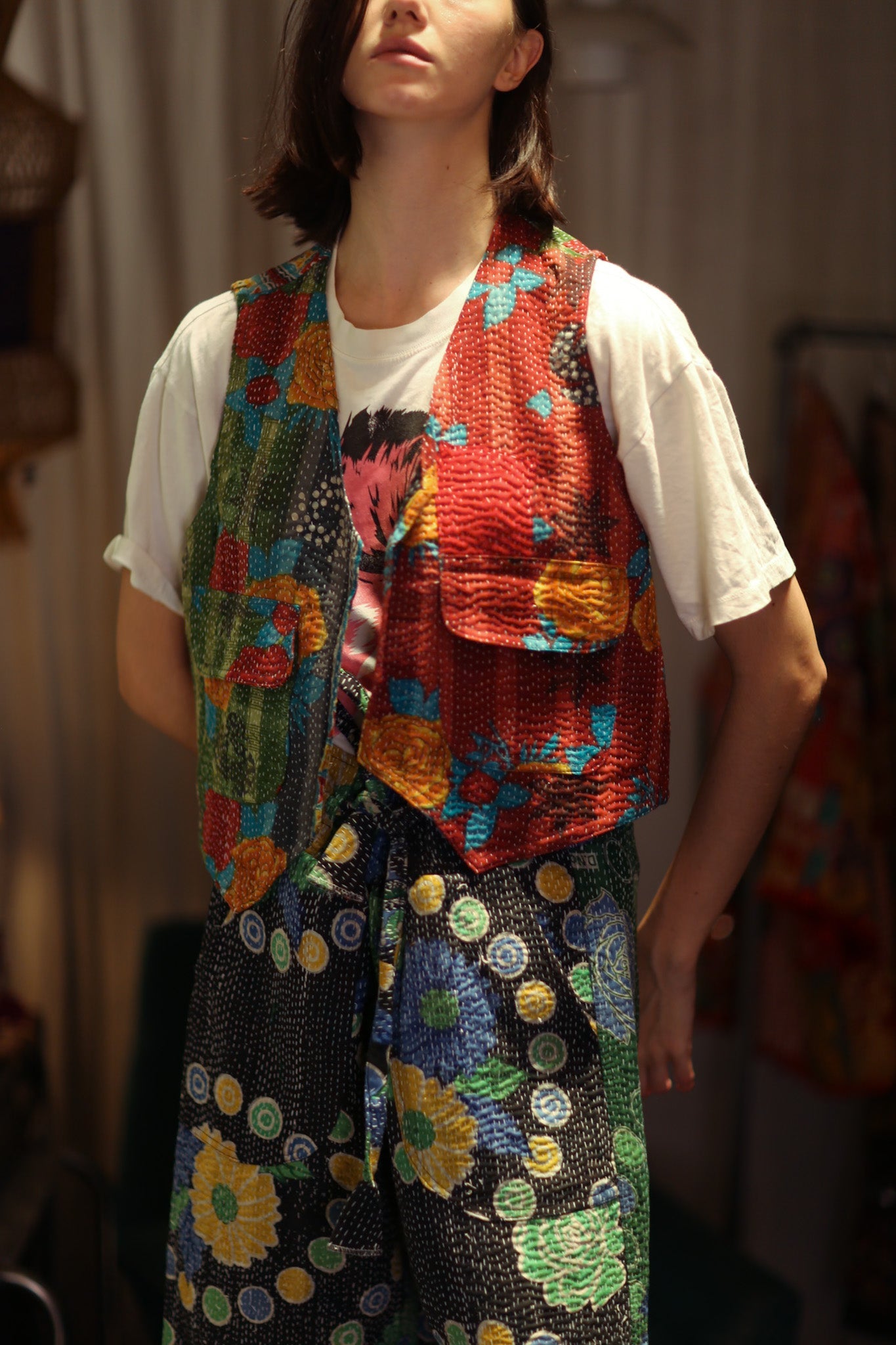 MARLENE KANTHA GILET SALAD - BANGKOK TAILOR CLOTHING STORE - HANDMADE CLOTHING