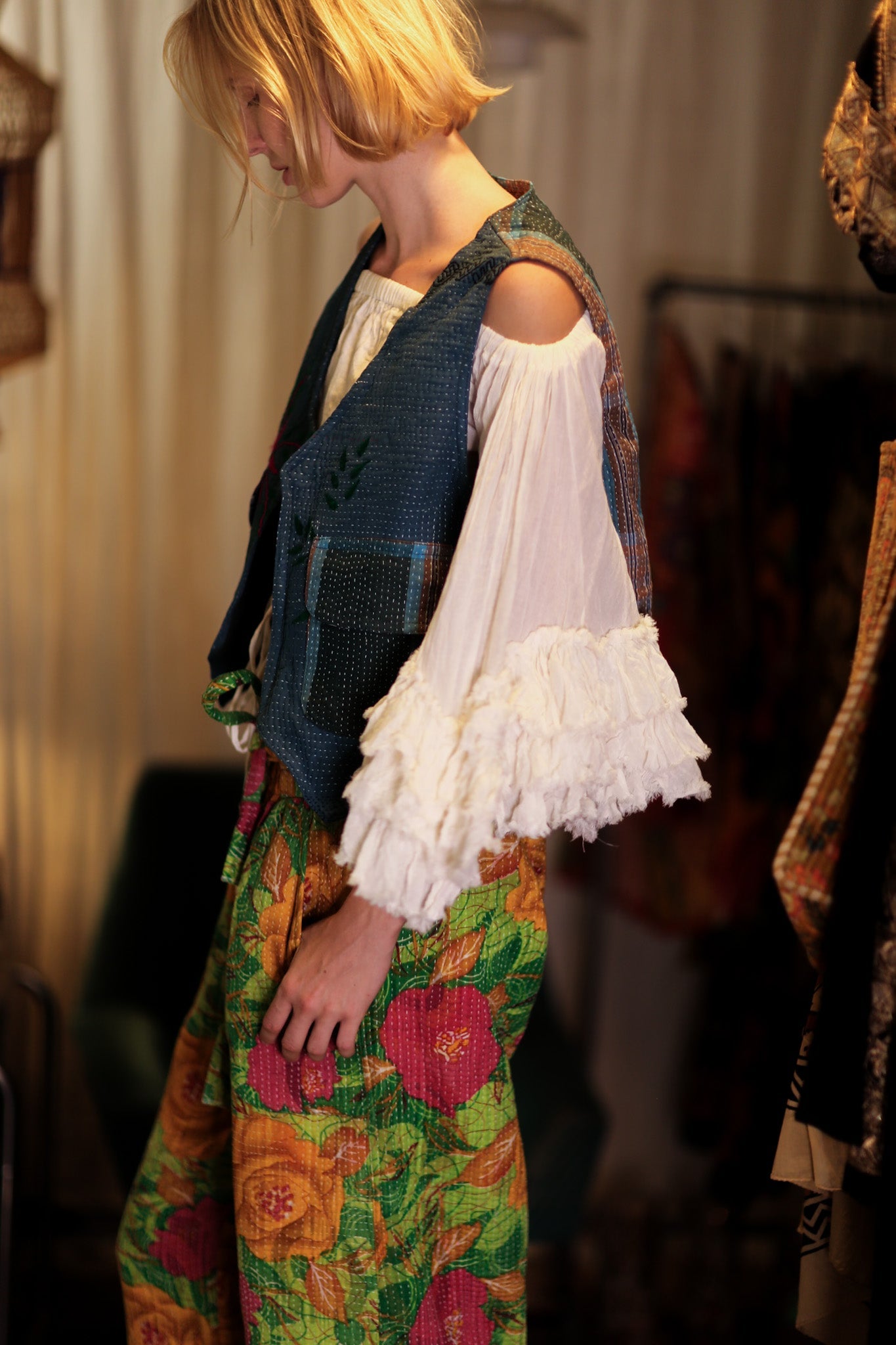 MARLENE KANTHA GILET TARTAN - BANGKOK TAILOR CLOTHING STORE - HANDMADE CLOTHING