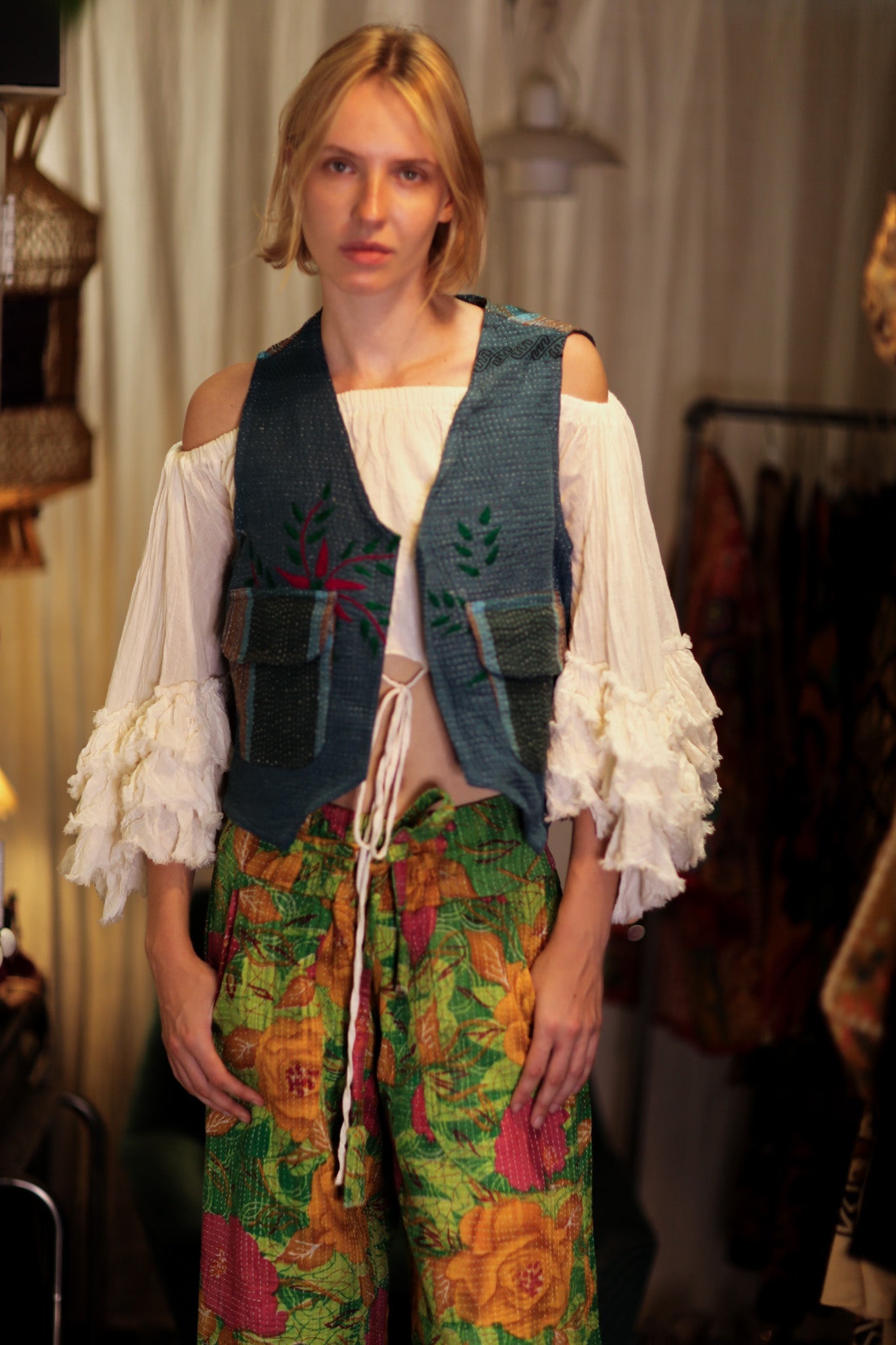 MARLENE KANTHA GILET TARTAN - BANGKOK TAILOR CLOTHING STORE - HANDMADE CLOTHING