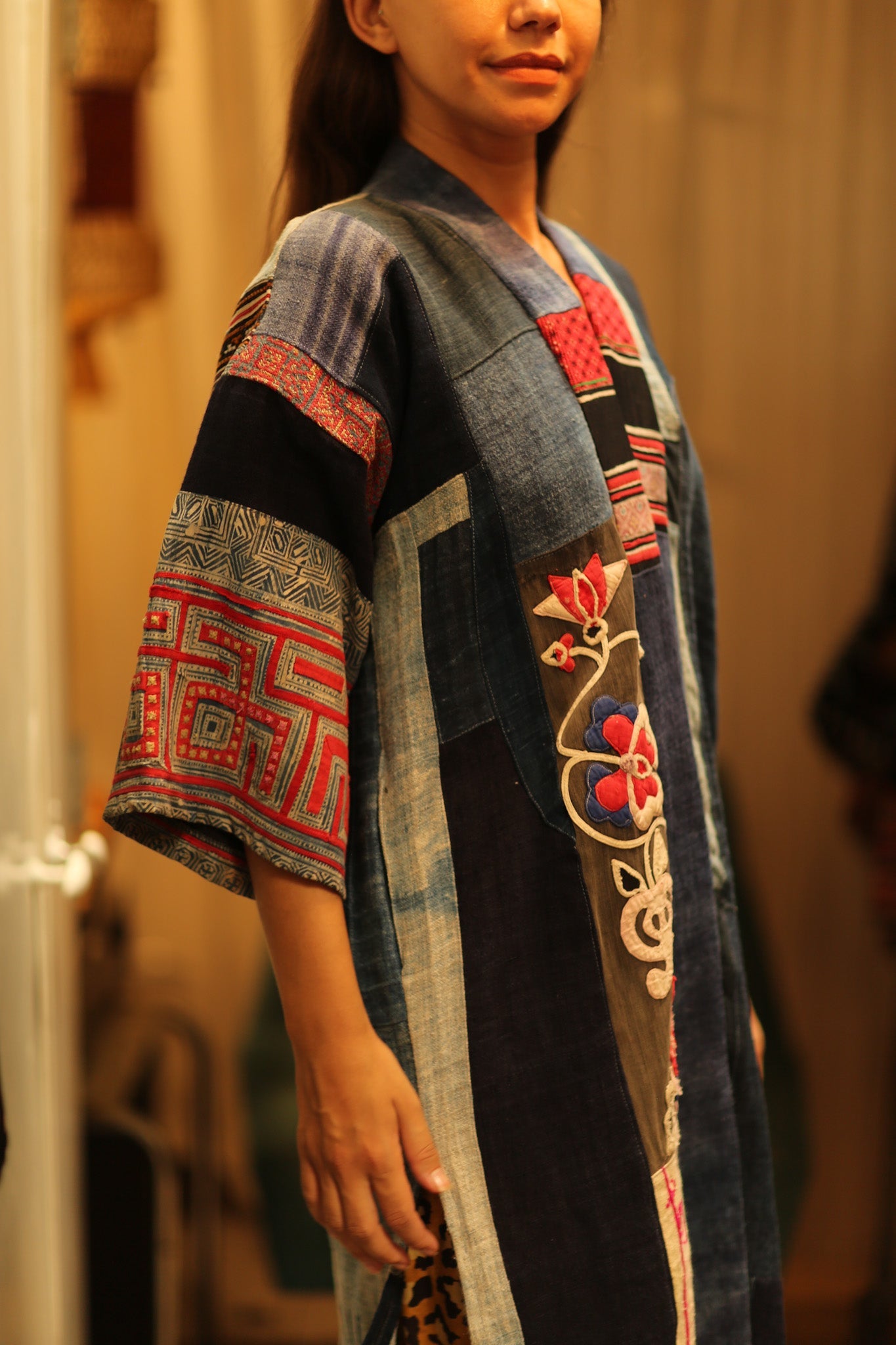 MISHA PATCHWORK KIMONO - BANGKOK TAILOR CLOTHING STORE - HANDMADE CLOTHING