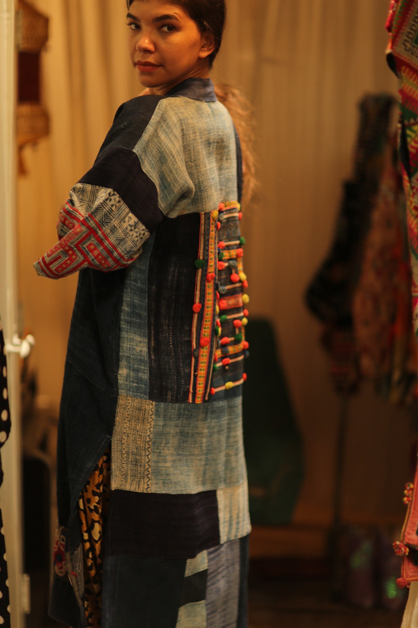MISHA PATCHWORK KIMONO - BANGKOK TAILOR CLOTHING STORE - HANDMADE CLOTHING
