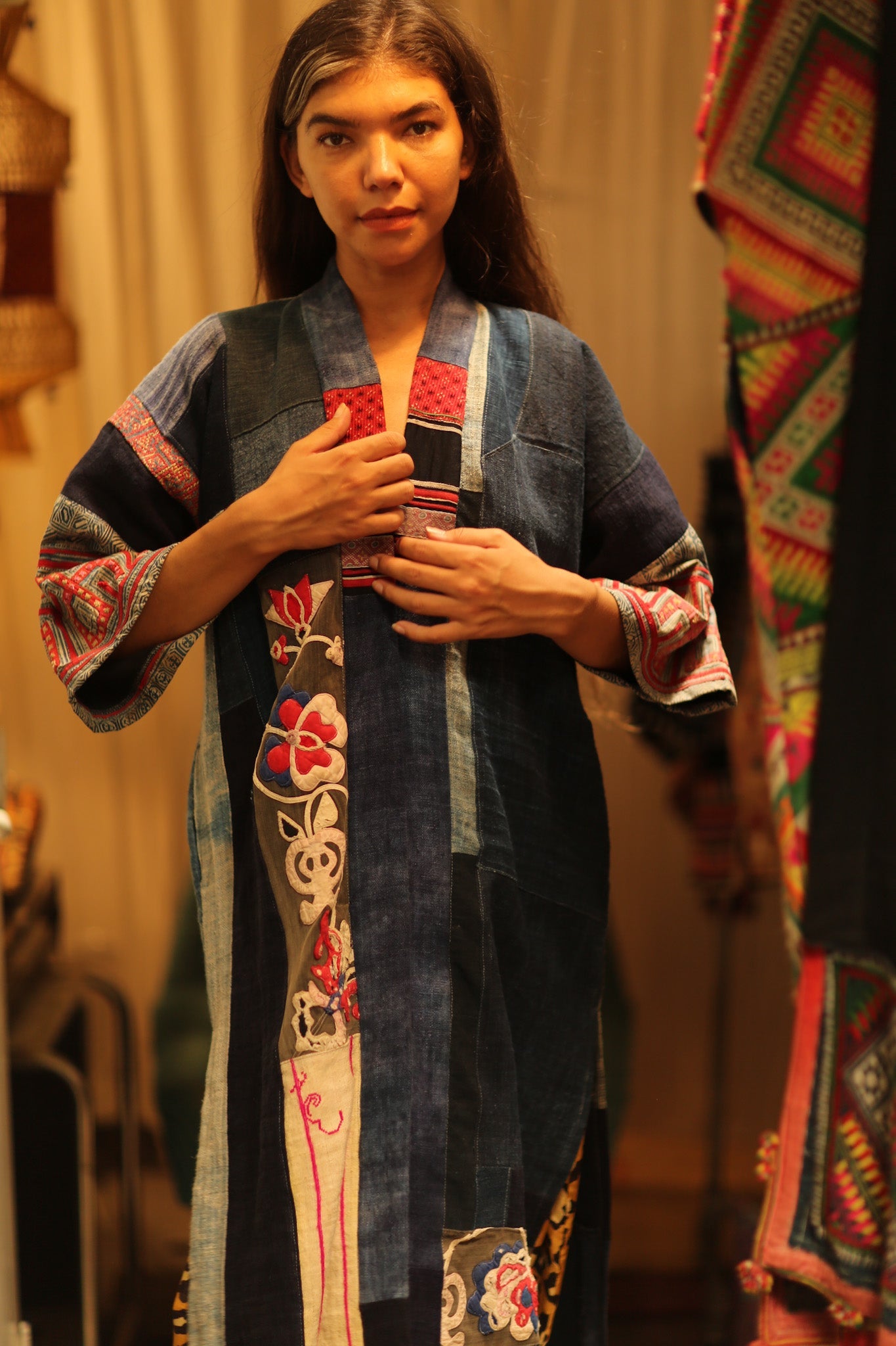 MISHA PATCHWORK KIMONO - BANGKOK TAILOR CLOTHING STORE - HANDMADE CLOTHING