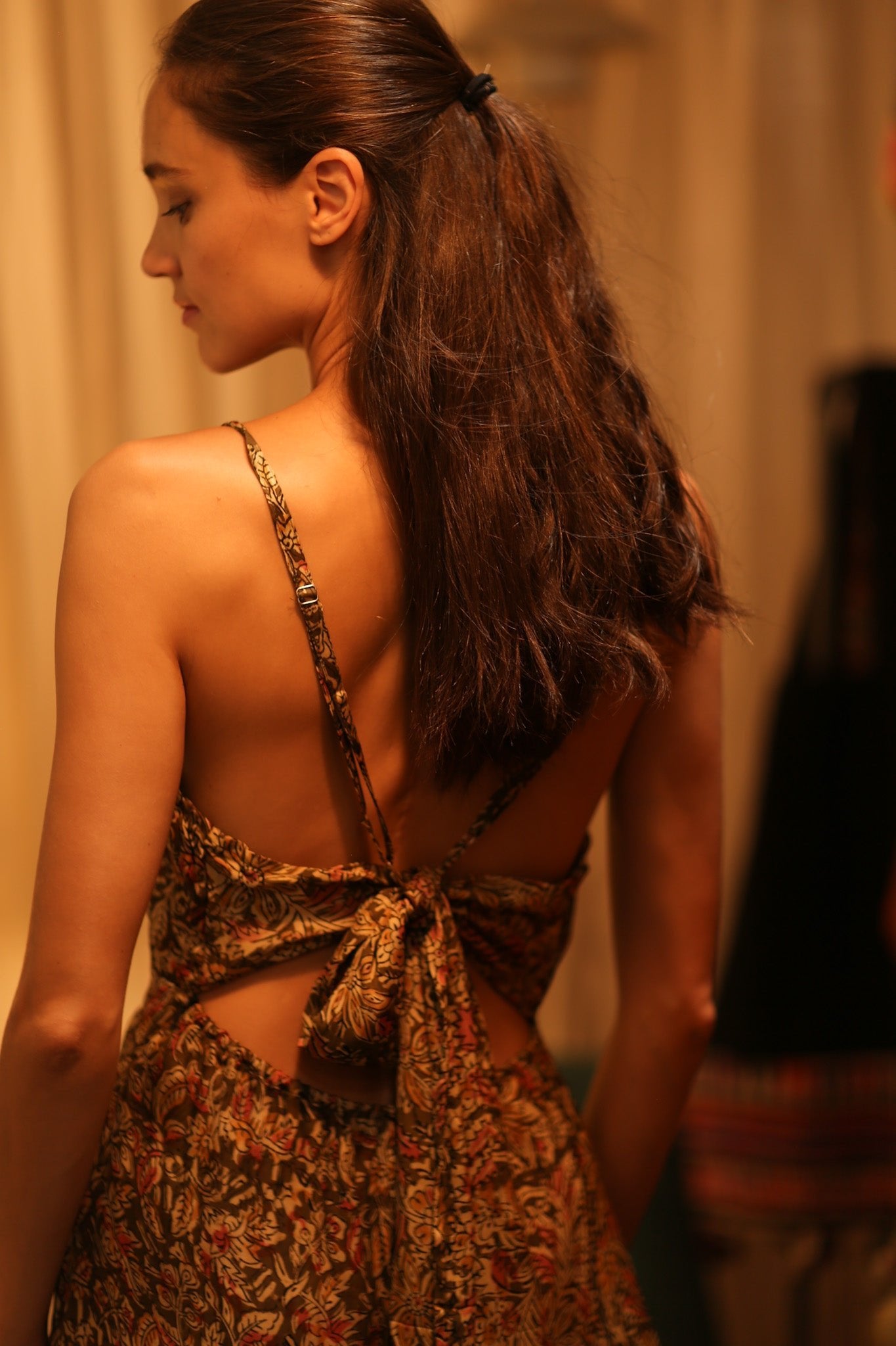 NEIS SILK JUMPSUIT CARNIVORE BROWN - BANGKOK TAILOR CLOTHING STORE - HANDMADE CLOTHING