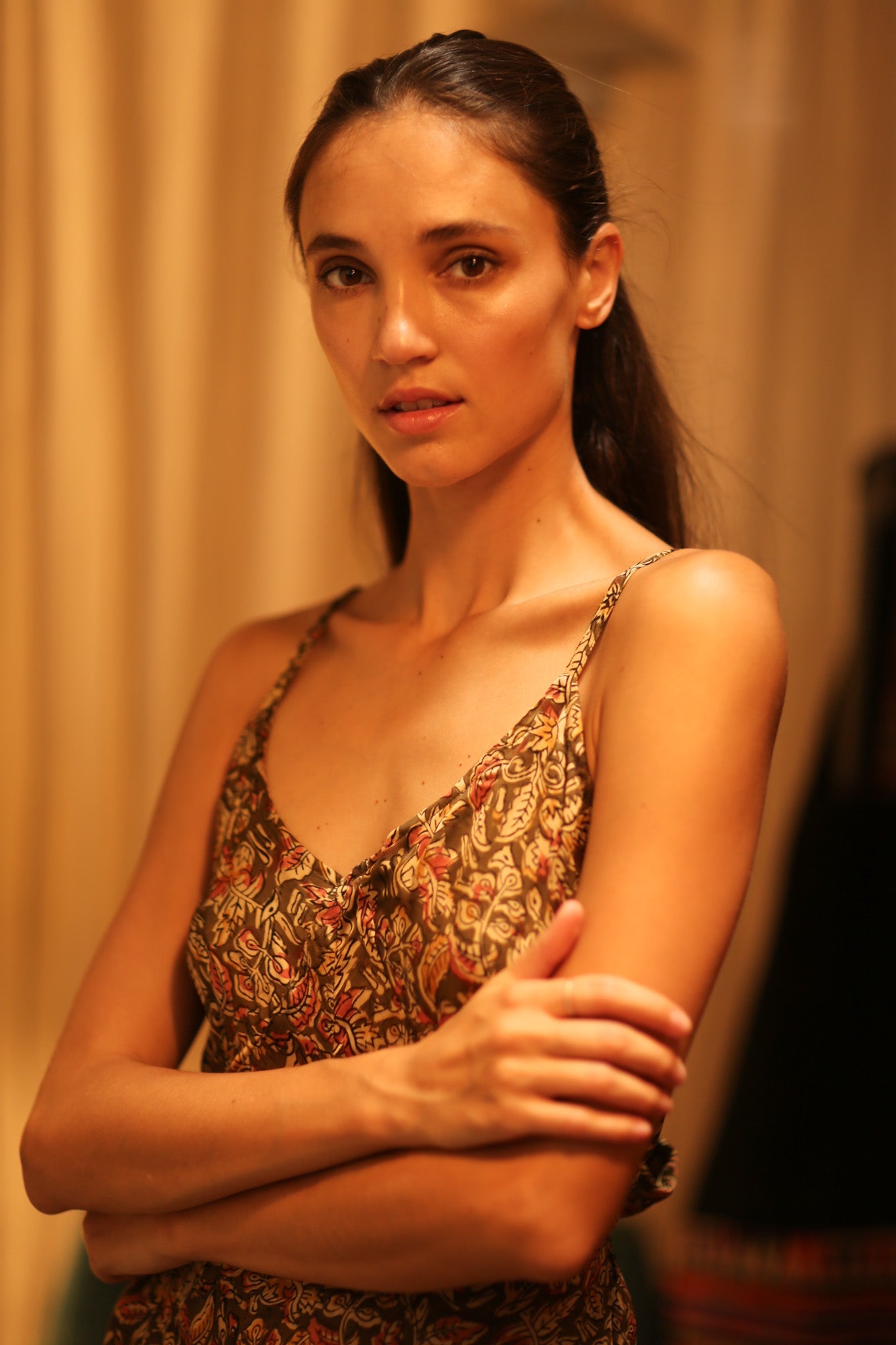 NEIS SILK JUMPSUIT CARNIVORE BROWN - BANGKOK TAILOR CLOTHING STORE - HANDMADE CLOTHING