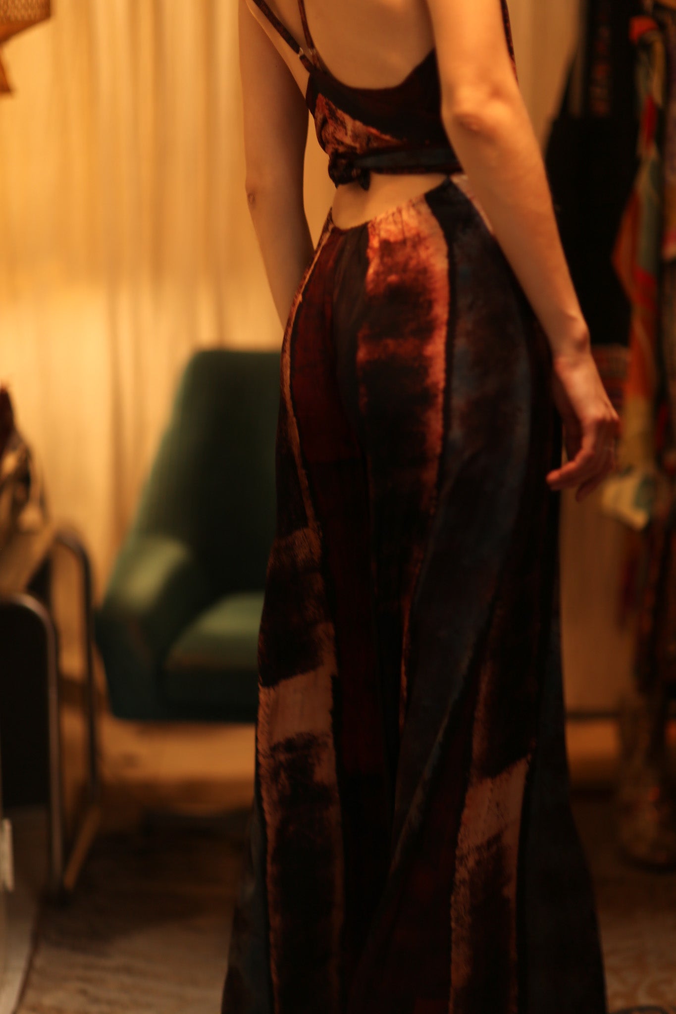 NEIS SILK JUMPSUIT RED STRIPE - BANGKOK TAILOR CLOTHING STORE - HANDMADE CLOTHING