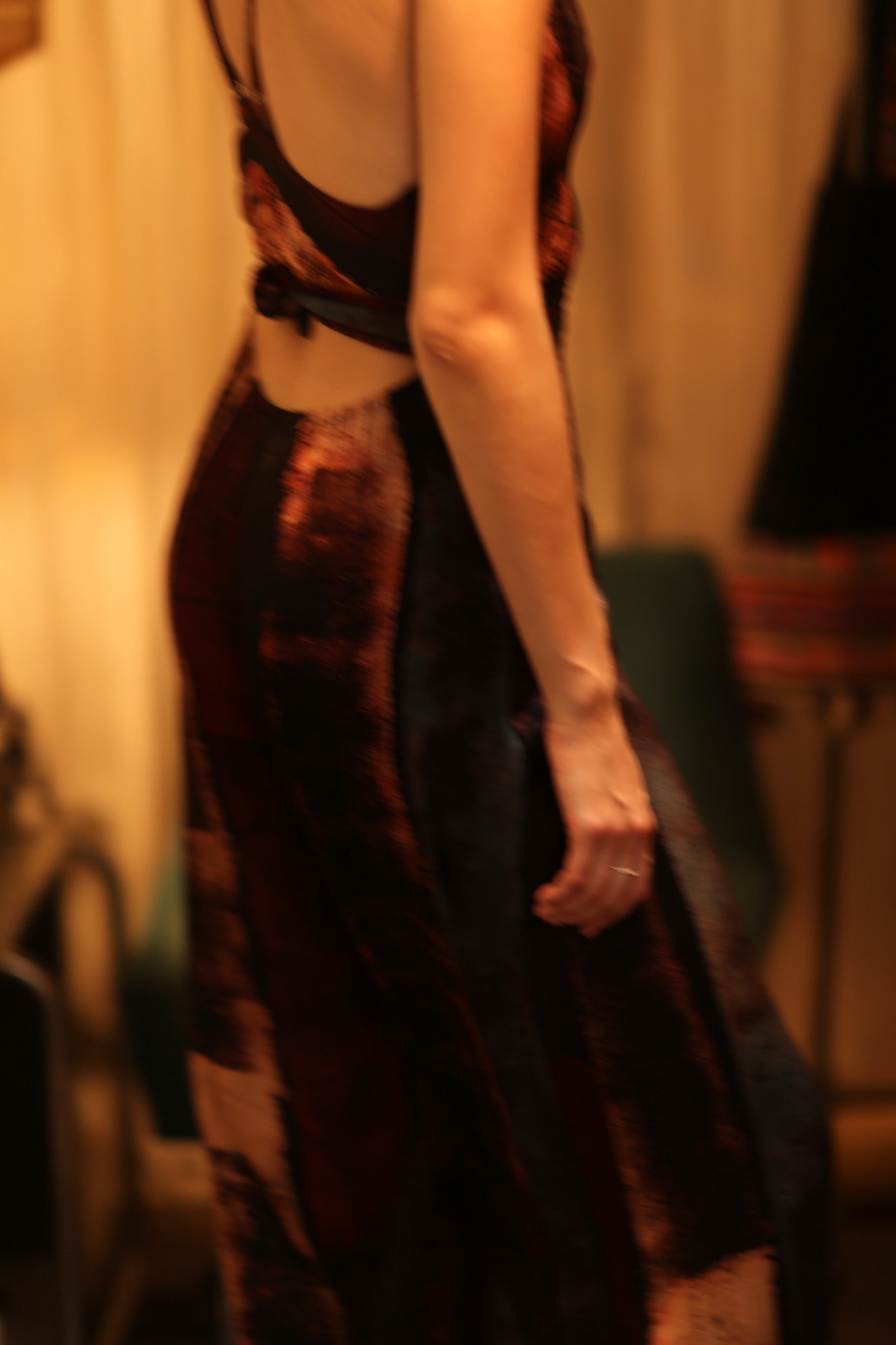 NEIS SILK JUMPSUIT RED STRIPE - BANGKOK TAILOR CLOTHING STORE - HANDMADE CLOTHING