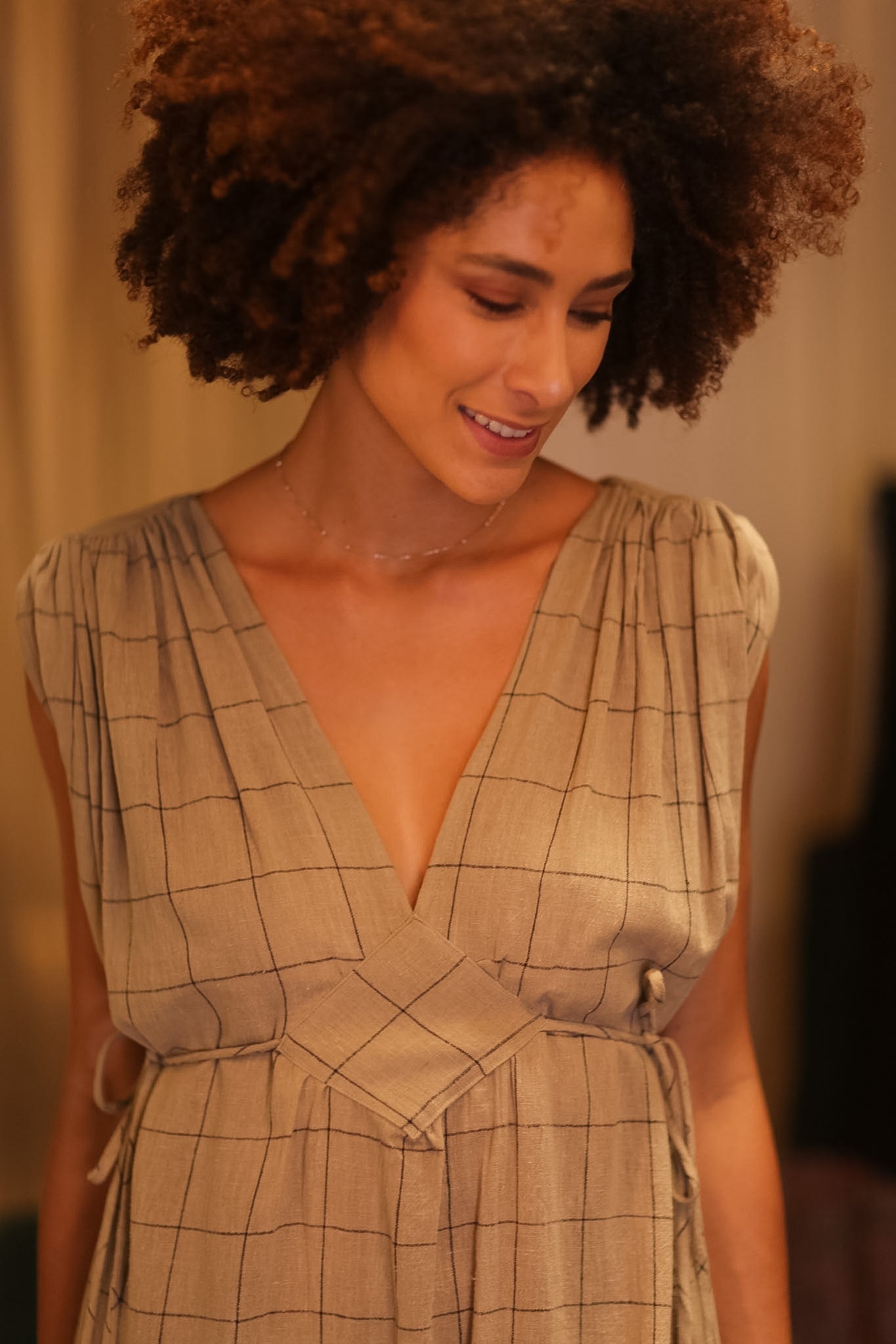 ORGANIC HANDWOVEN COTTON DRESS VICTORIA - BANGKOK TAILOR CLOTHING STORE - HANDMADE CLOTHING