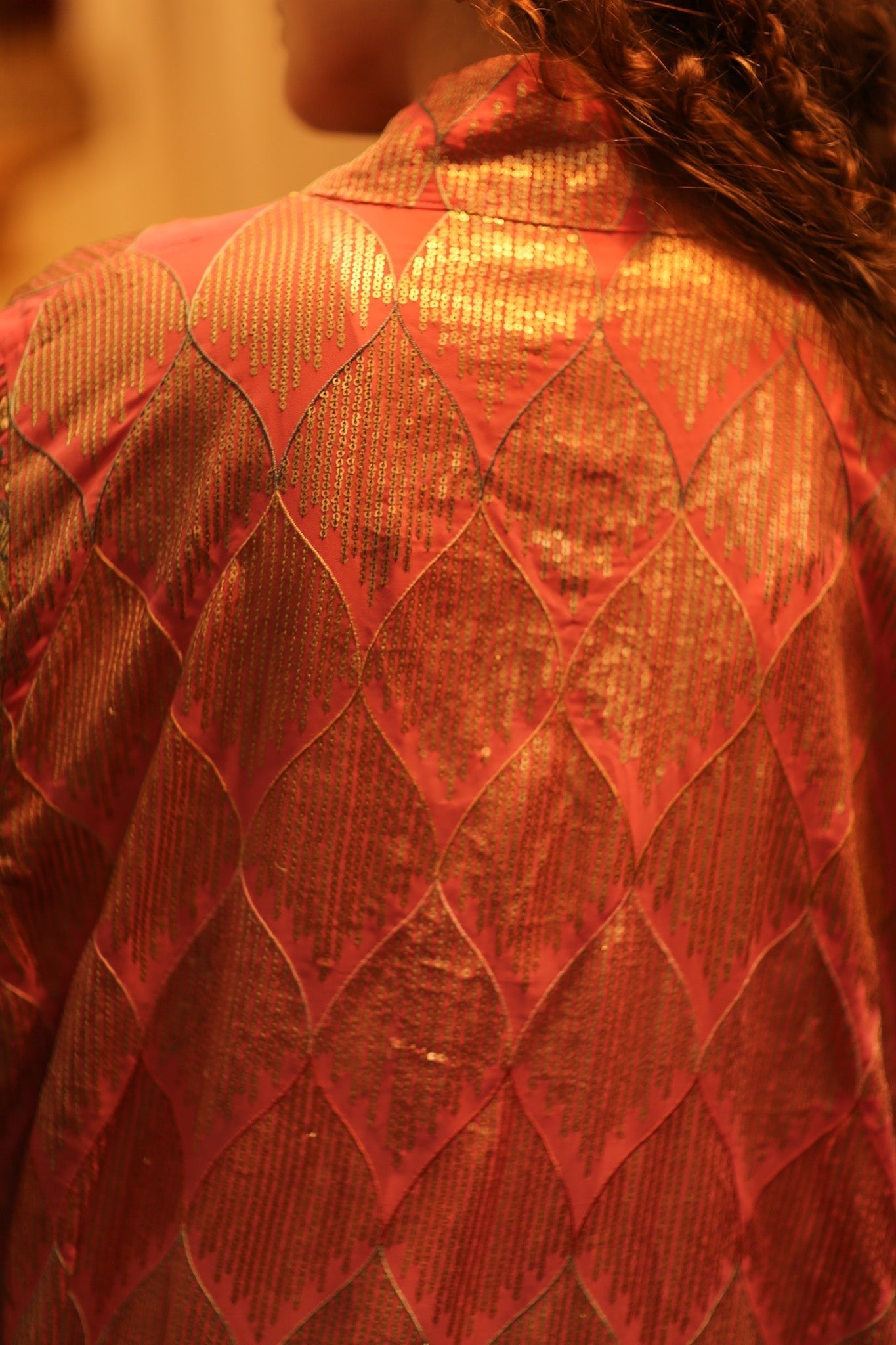 PINK SEQUIN KIMONO ARABELLA - BANGKOK TAILOR CLOTHING STORE - HANDMADE CLOTHING