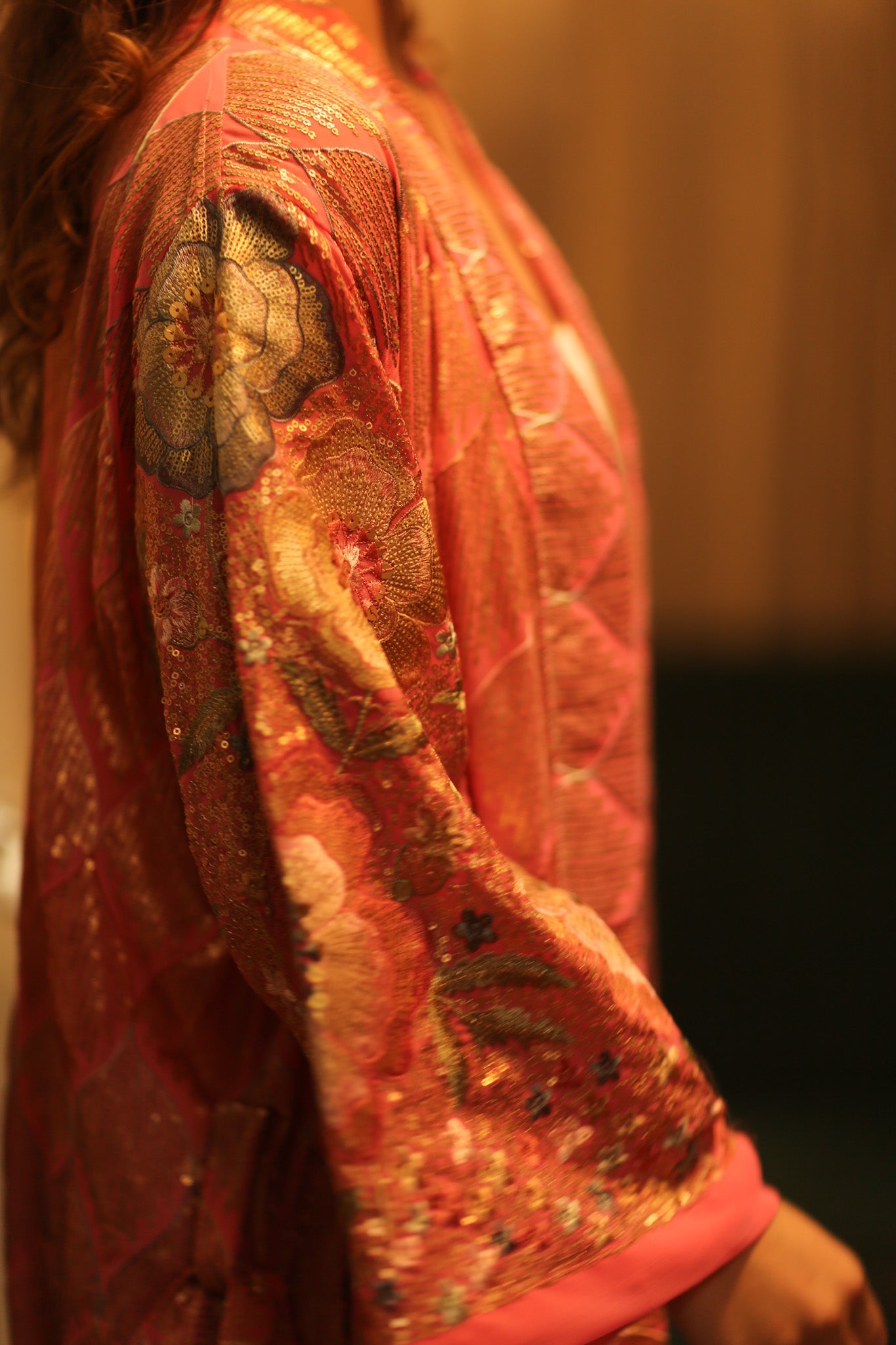 PINK SEQUIN KIMONO ARABELLA - BANGKOK TAILOR CLOTHING STORE - HANDMADE CLOTHING