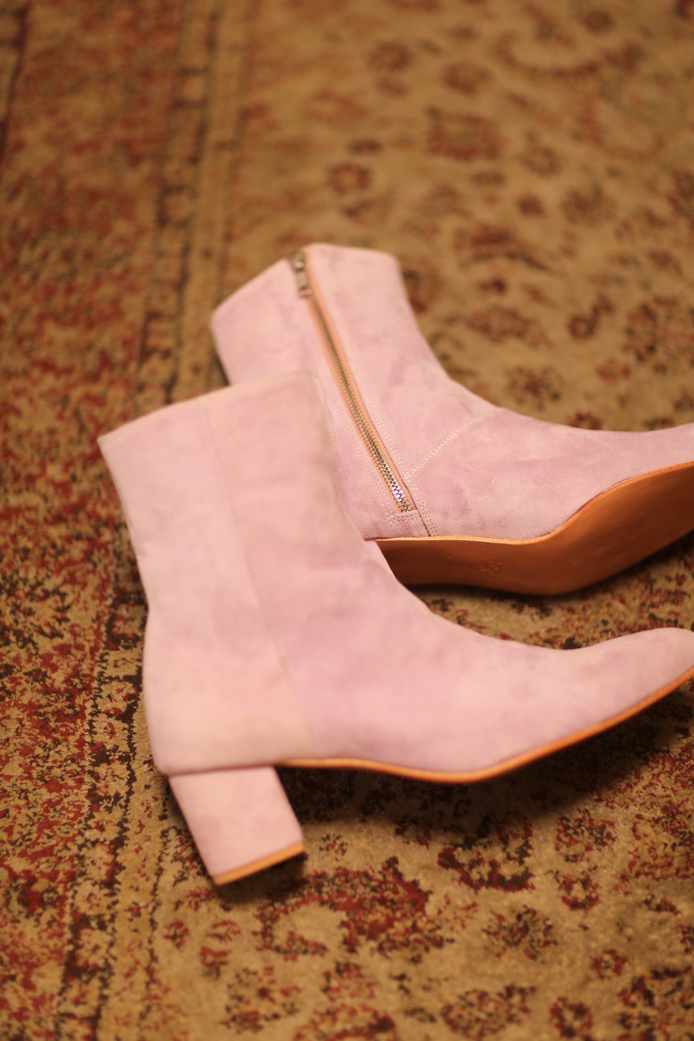 PINK SUEDE BOOTS - BANGKOK TAILOR CLOTHING STORE - HANDMADE CLOTHING