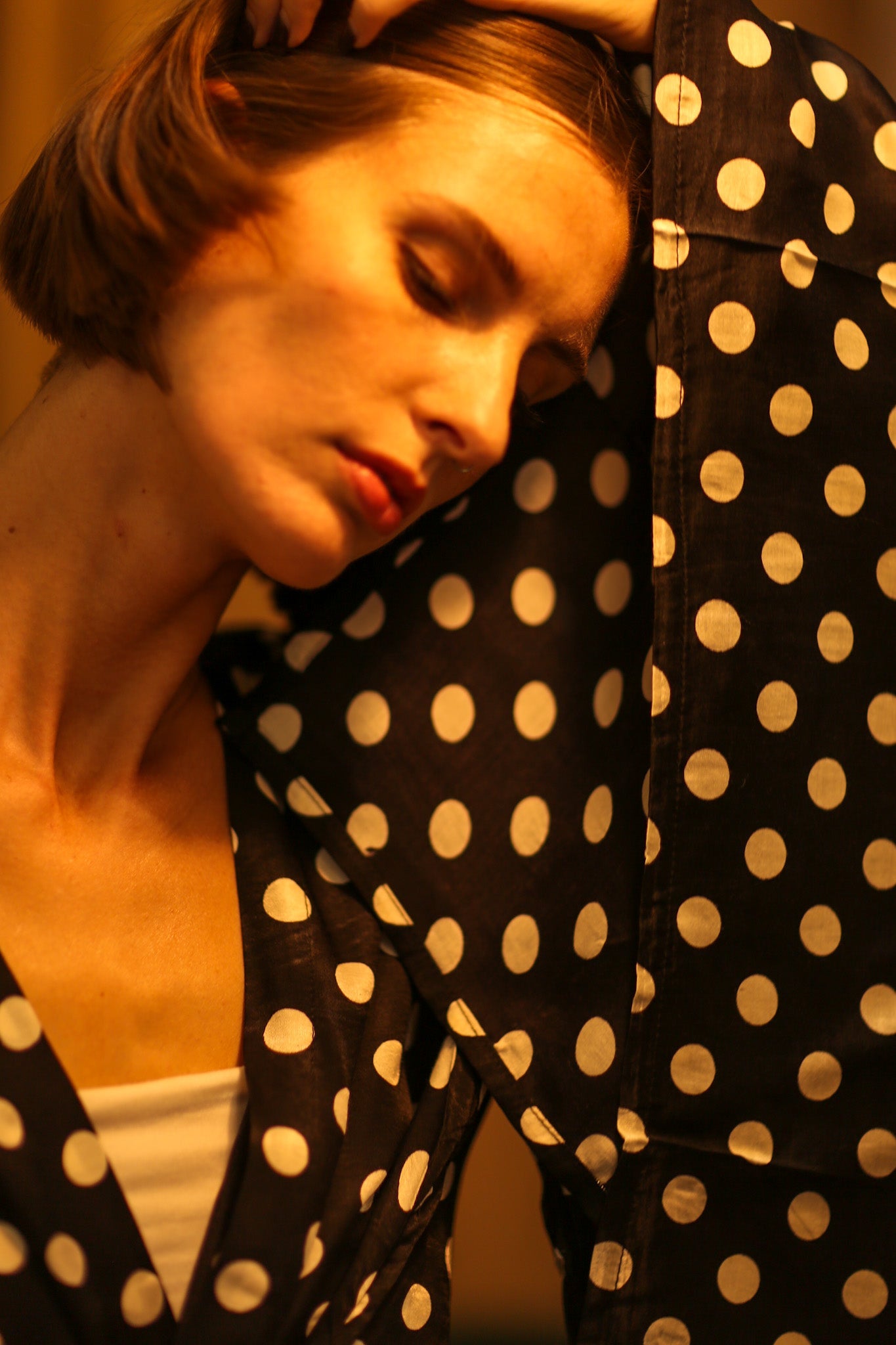 POLKA DOT XXL WING KIMONO JINU - BANGKOK TAILOR CLOTHING STORE - HANDMADE CLOTHING