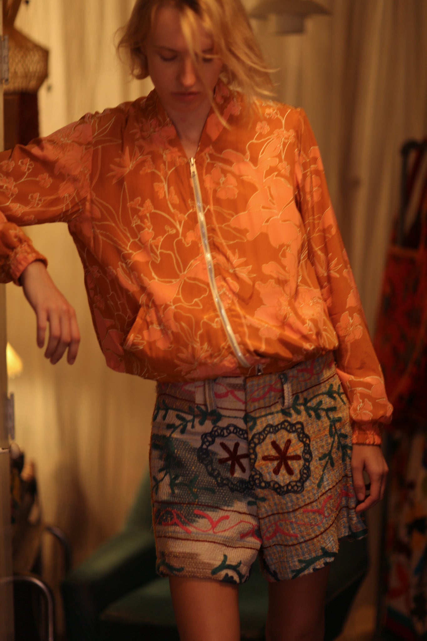 RAYA EMBROIDERED SHORTS - BANGKOK TAILOR CLOTHING STORE - HANDMADE CLOTHING