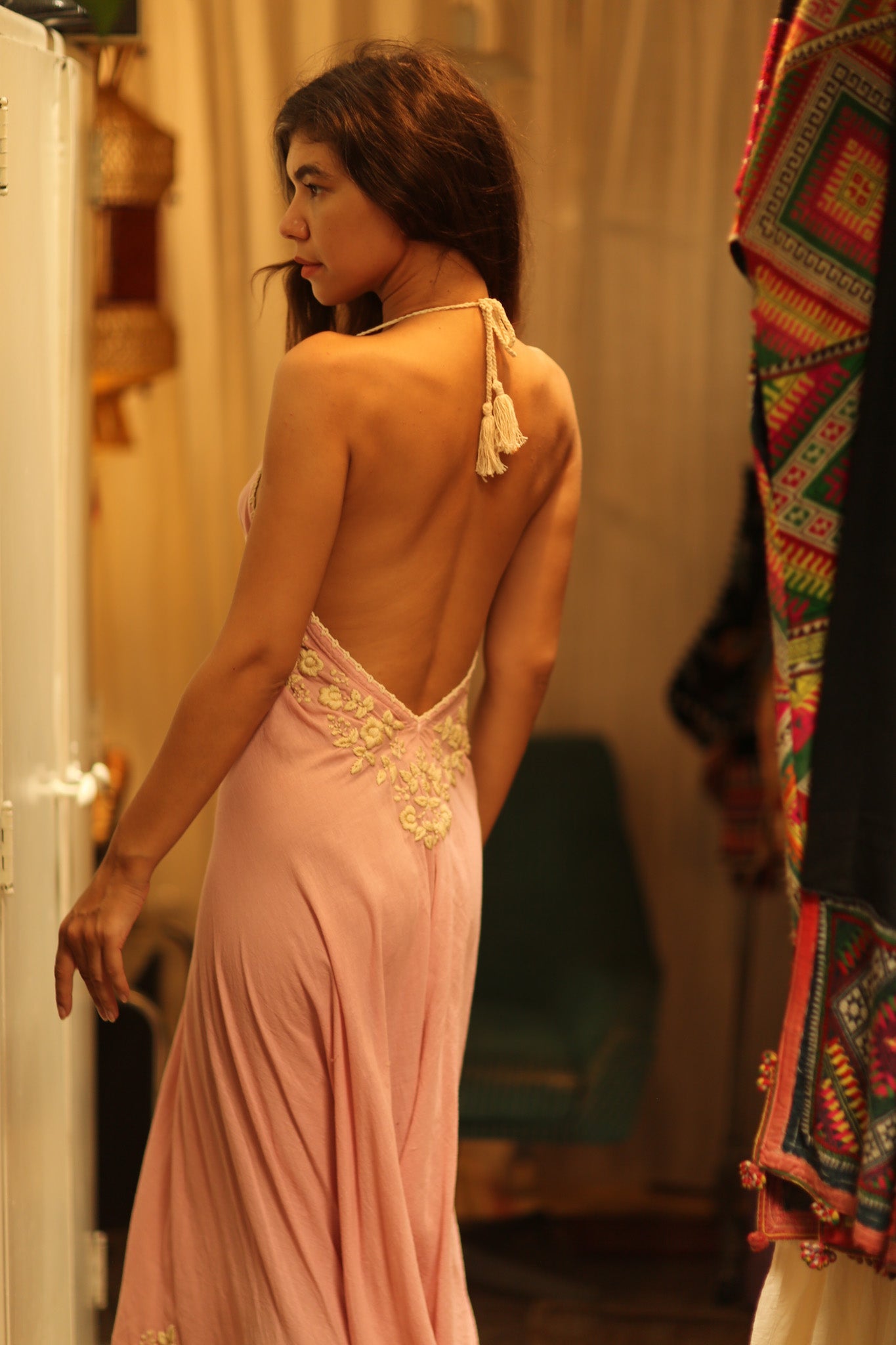 ROSE COTTON DRESS - BANGKOK TAILOR CLOTHING STORE - HANDMADE CLOTHING