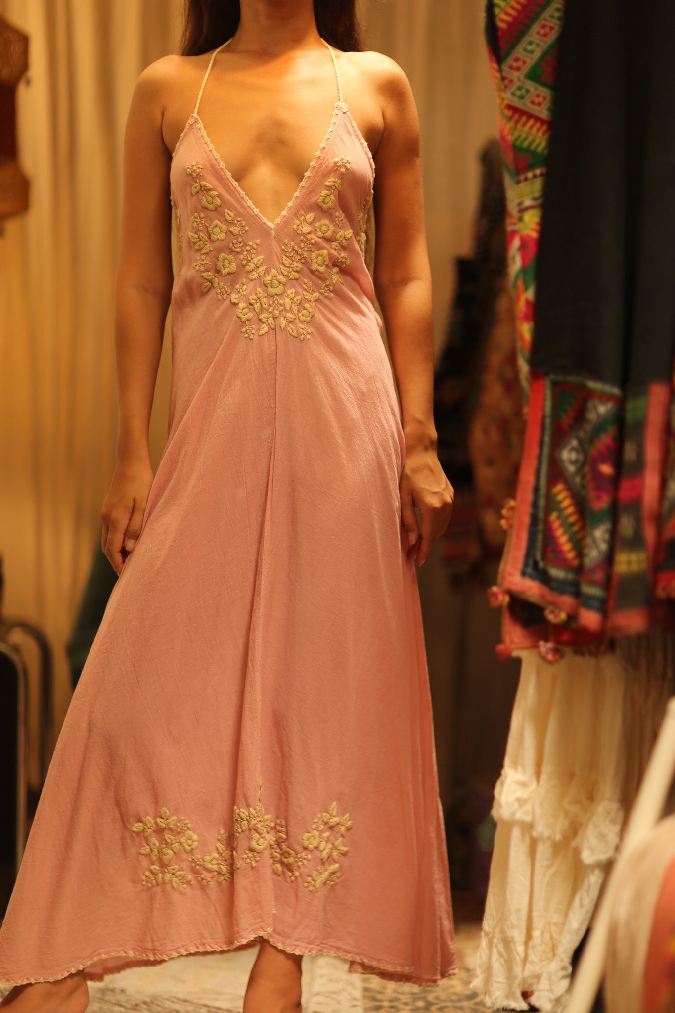 ROSE COTTON DRESS - BANGKOK TAILOR CLOTHING STORE - HANDMADE CLOTHING
