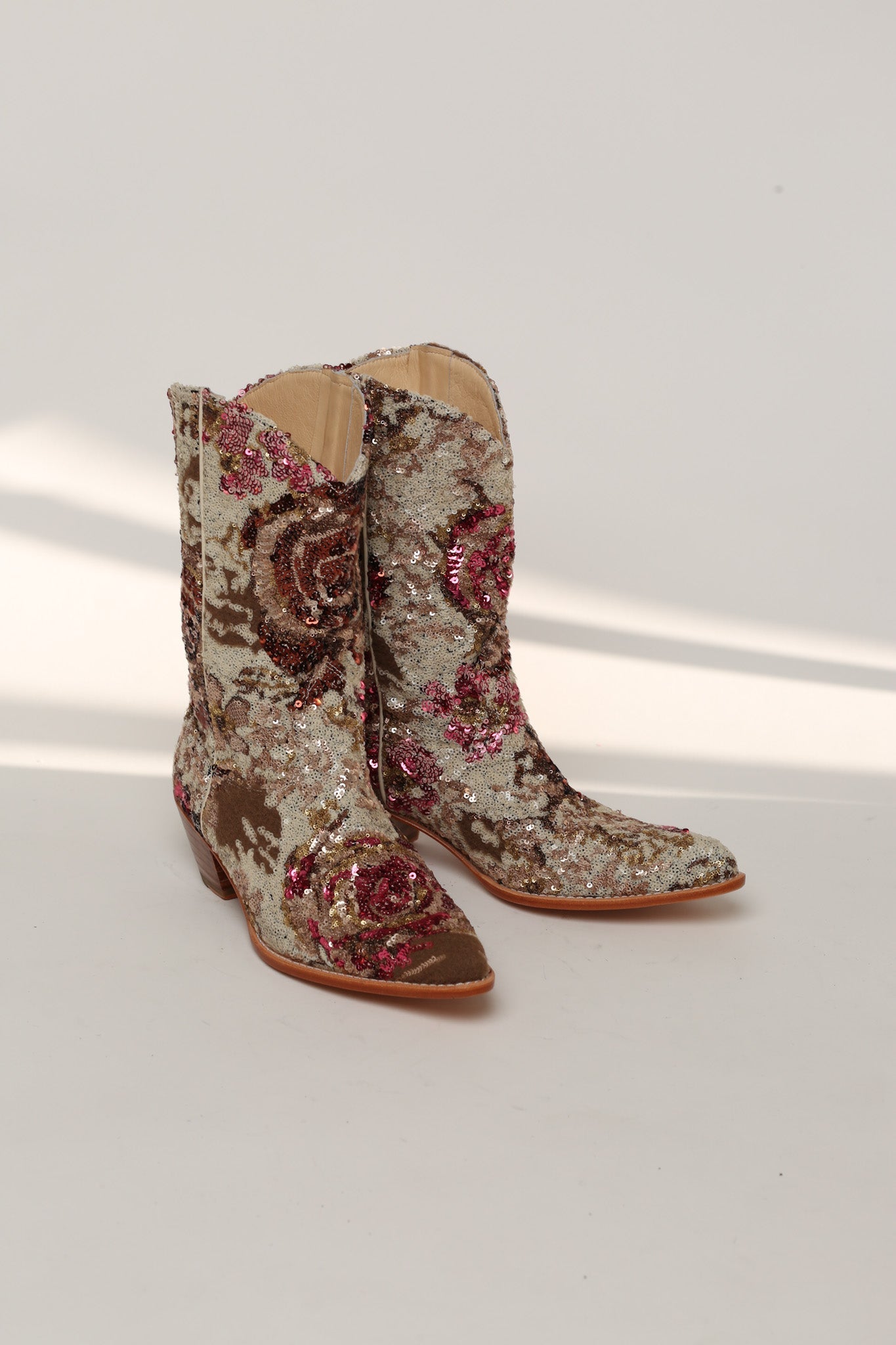 ROSIE SEQUINS EMBROIDERED COWBOY BOOTS - BANGKOK TAILOR CLOTHING STORE - HANDMADE CLOTHING