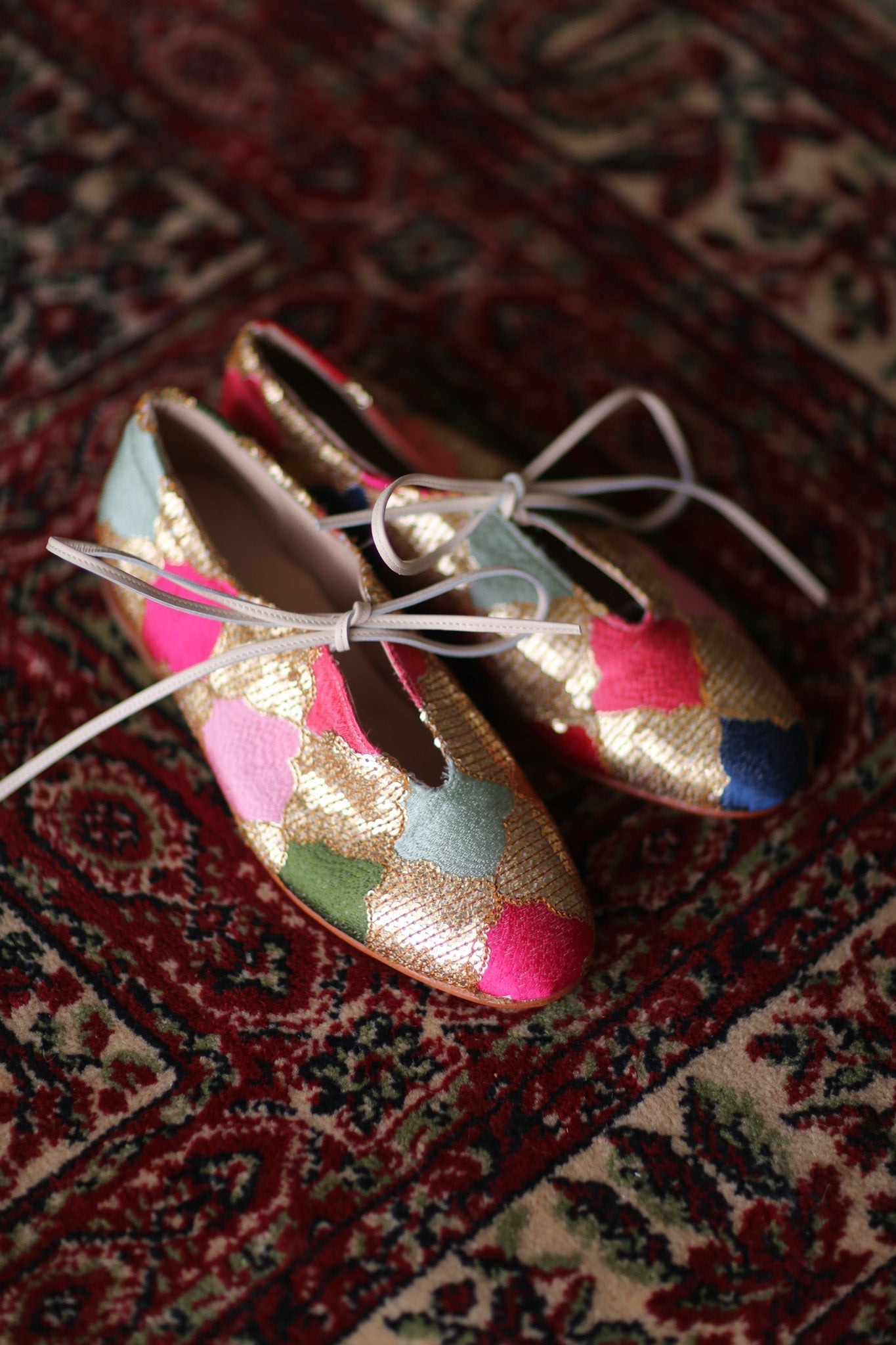SEQUIN EMBROIDERED BALLET FLATS NOVA - BANGKOK TAILOR CLOTHING STORE - HANDMADE CLOTHING