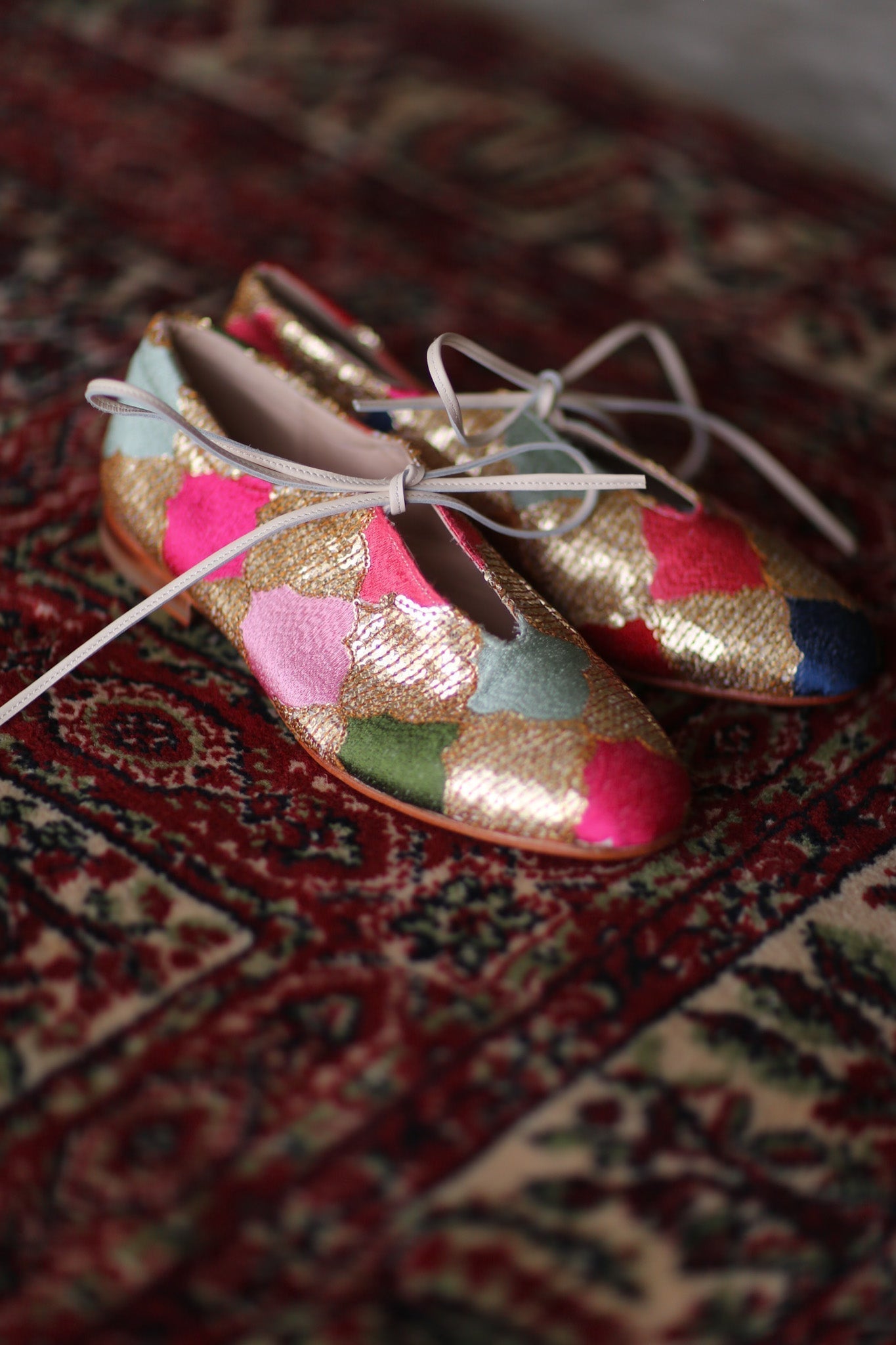 SEQUIN EMBROIDERED BALLET FLATS NOVA - BANGKOK TAILOR CLOTHING STORE - HANDMADE CLOTHING