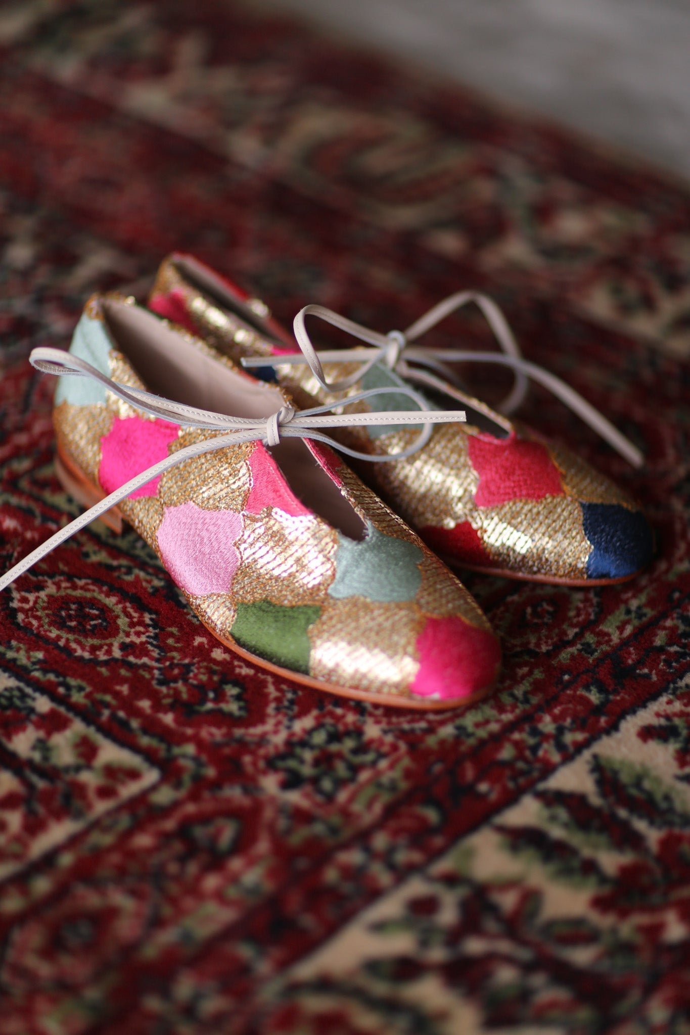 SEQUIN EMBROIDERED BALLET FLATS NOVA - BANGKOK TAILOR CLOTHING STORE - HANDMADE CLOTHING
