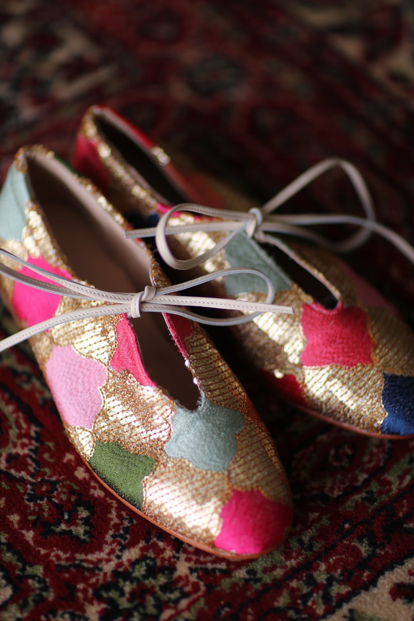 SEQUIN EMBROIDERED BALLET FLATS NOVA - BANGKOK TAILOR CLOTHING STORE - HANDMADE CLOTHING