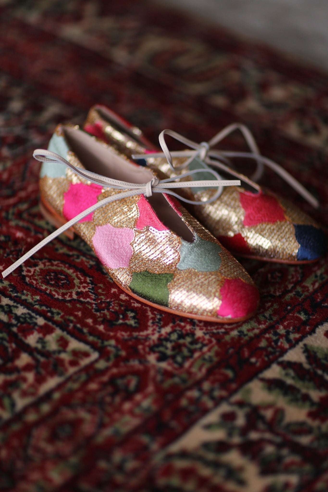 SEQUIN EMBROIDERED BALLET FLATS NOVA - BANGKOK TAILOR CLOTHING STORE - HANDMADE CLOTHING