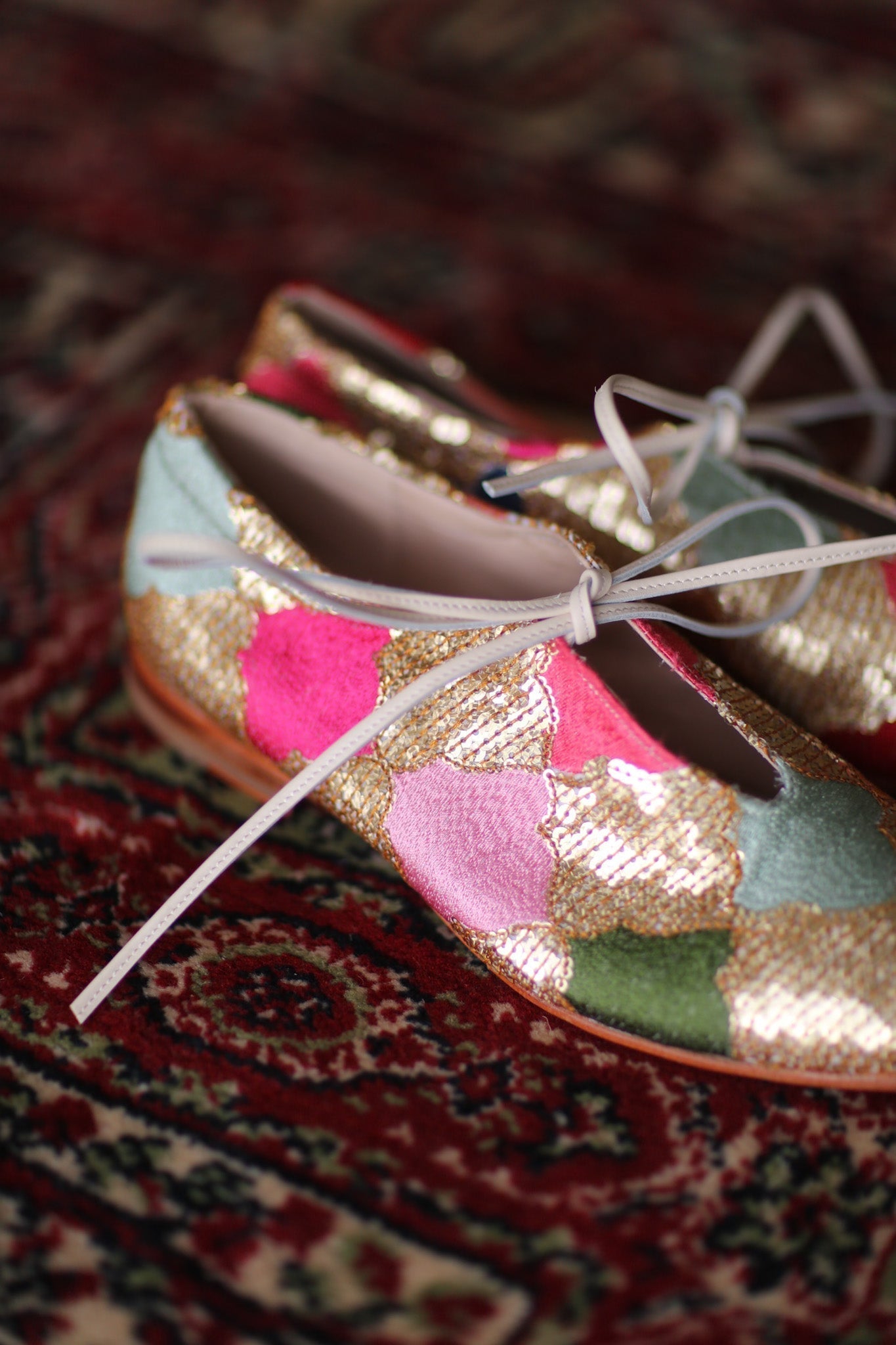 SEQUIN EMBROIDERED BALLET FLATS NOVA - BANGKOK TAILOR CLOTHING STORE - HANDMADE CLOTHING