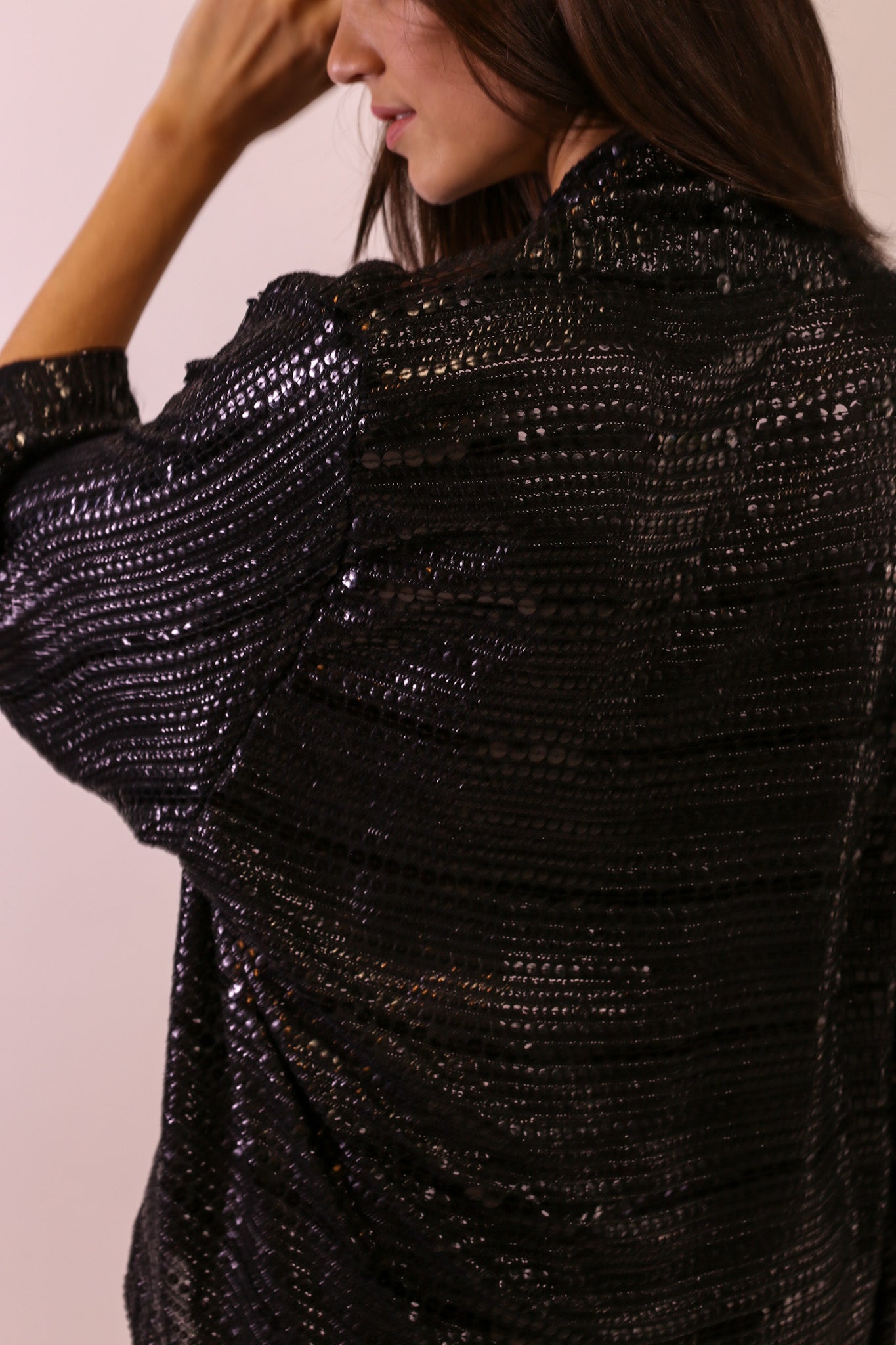 SEQUIN EMBROIDERED KIMONO MIDI - BANGKOK TAILOR CLOTHING STORE - HANDMADE CLOTHING