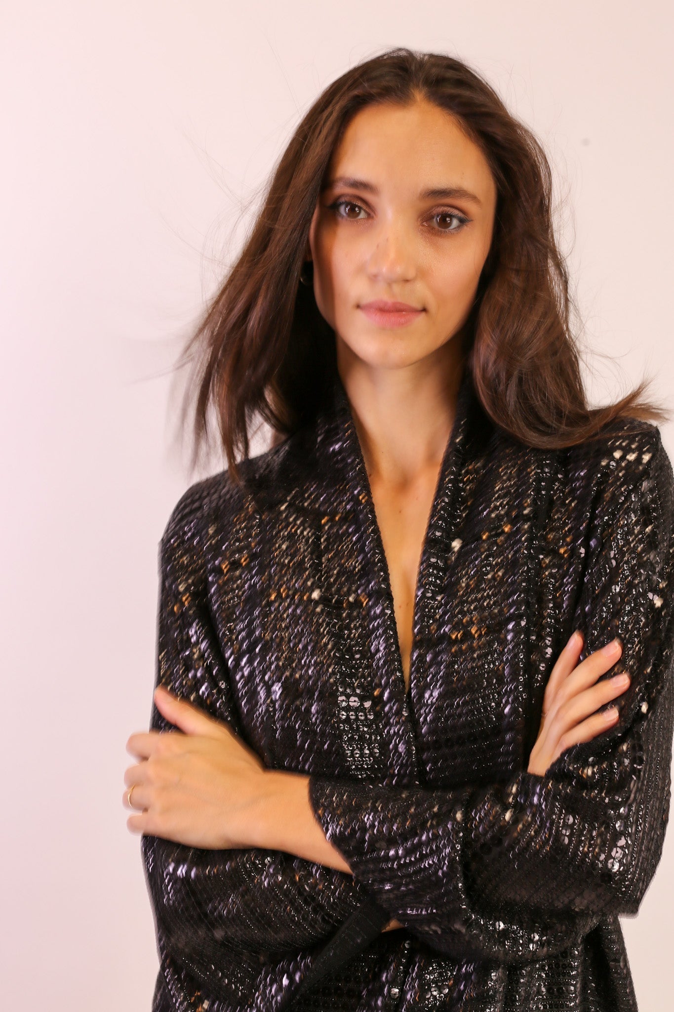 SEQUIN EMBROIDERED KIMONO MIDI - BANGKOK TAILOR CLOTHING STORE - HANDMADE CLOTHING