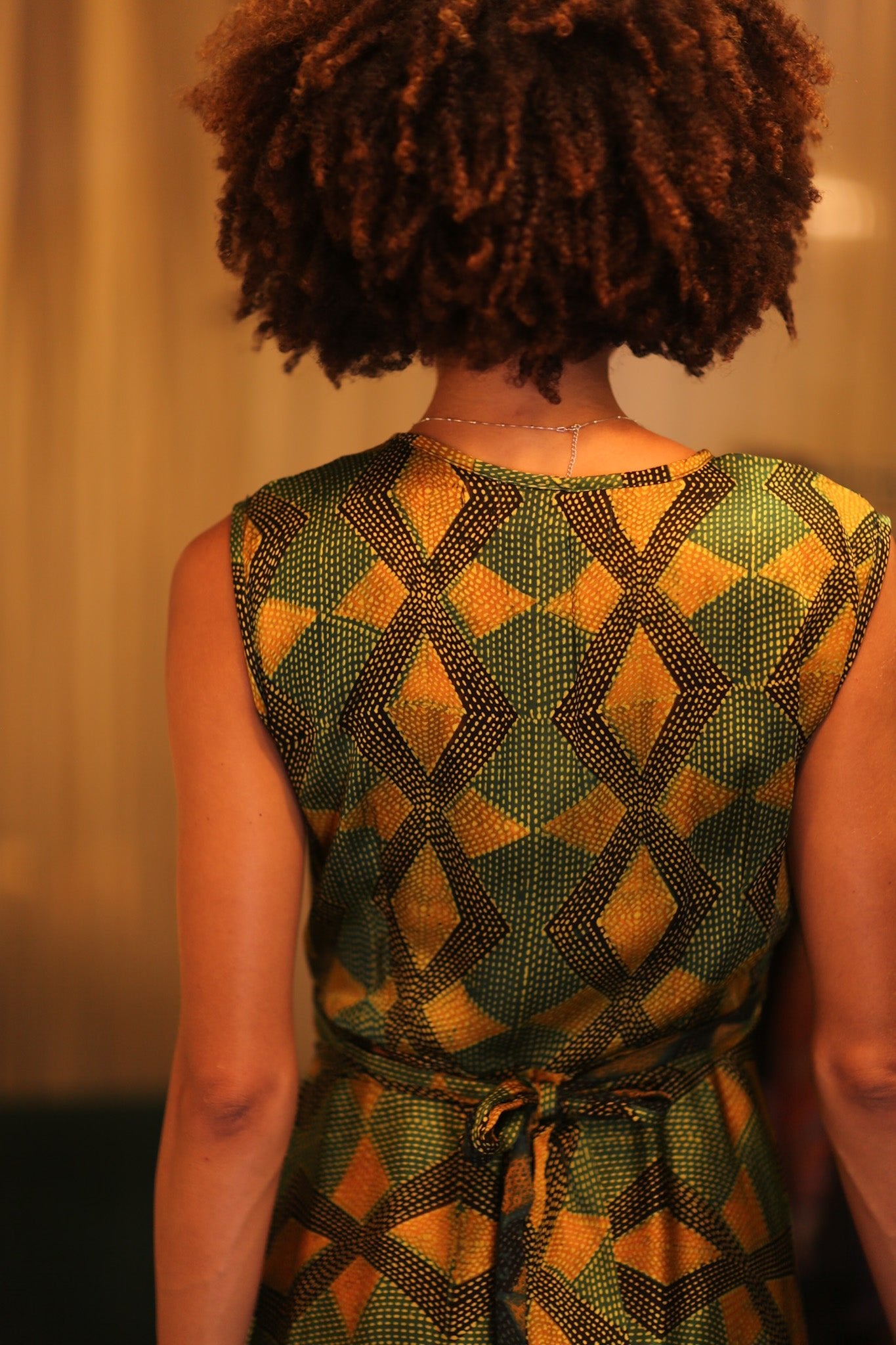 SILK DRESS AMBER - BANGKOK TAILOR CLOTHING STORE - HANDMADE CLOTHING