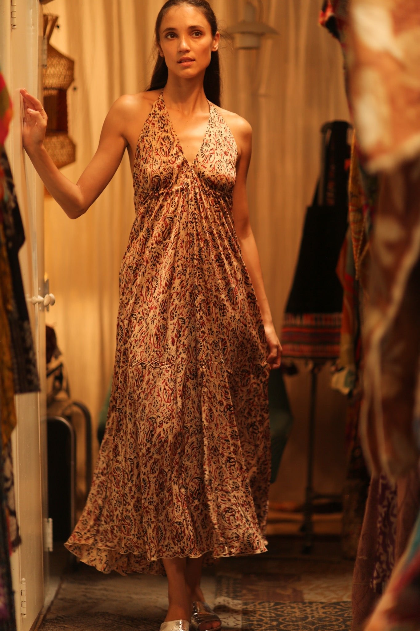 SILK DRESS HANNAH INDIAN SUMMER - BANGKOK TAILOR CLOTHING STORE - HANDMADE CLOTHING