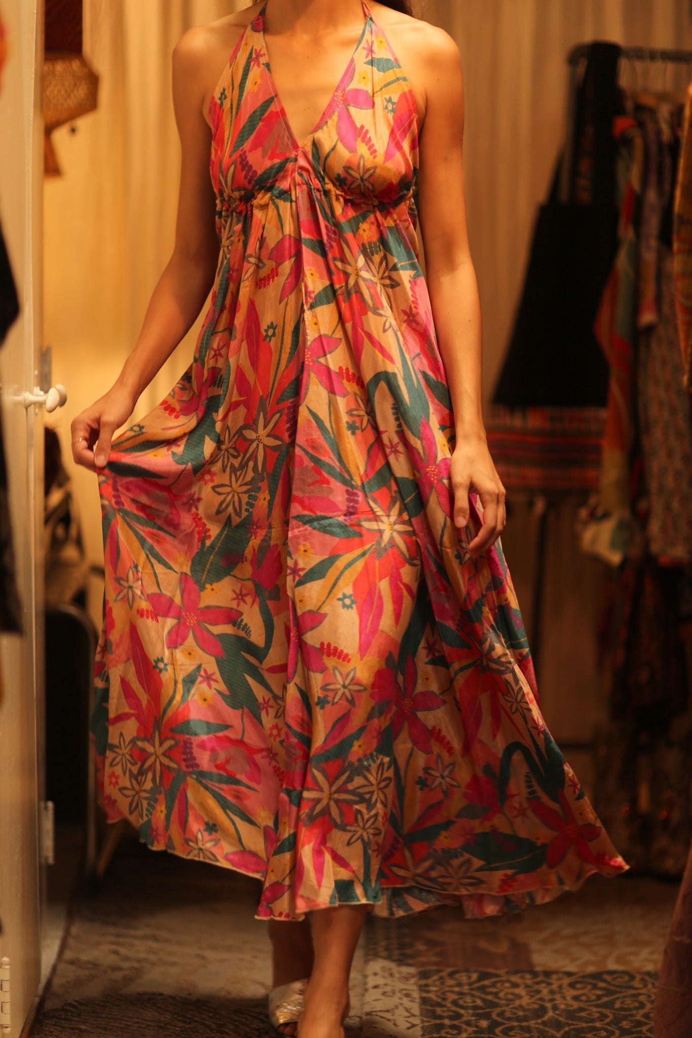 SILK DRESS HANNAH PHAYAM EDIT - BANGKOK TAILOR CLOTHING STORE - HANDMADE CLOTHING