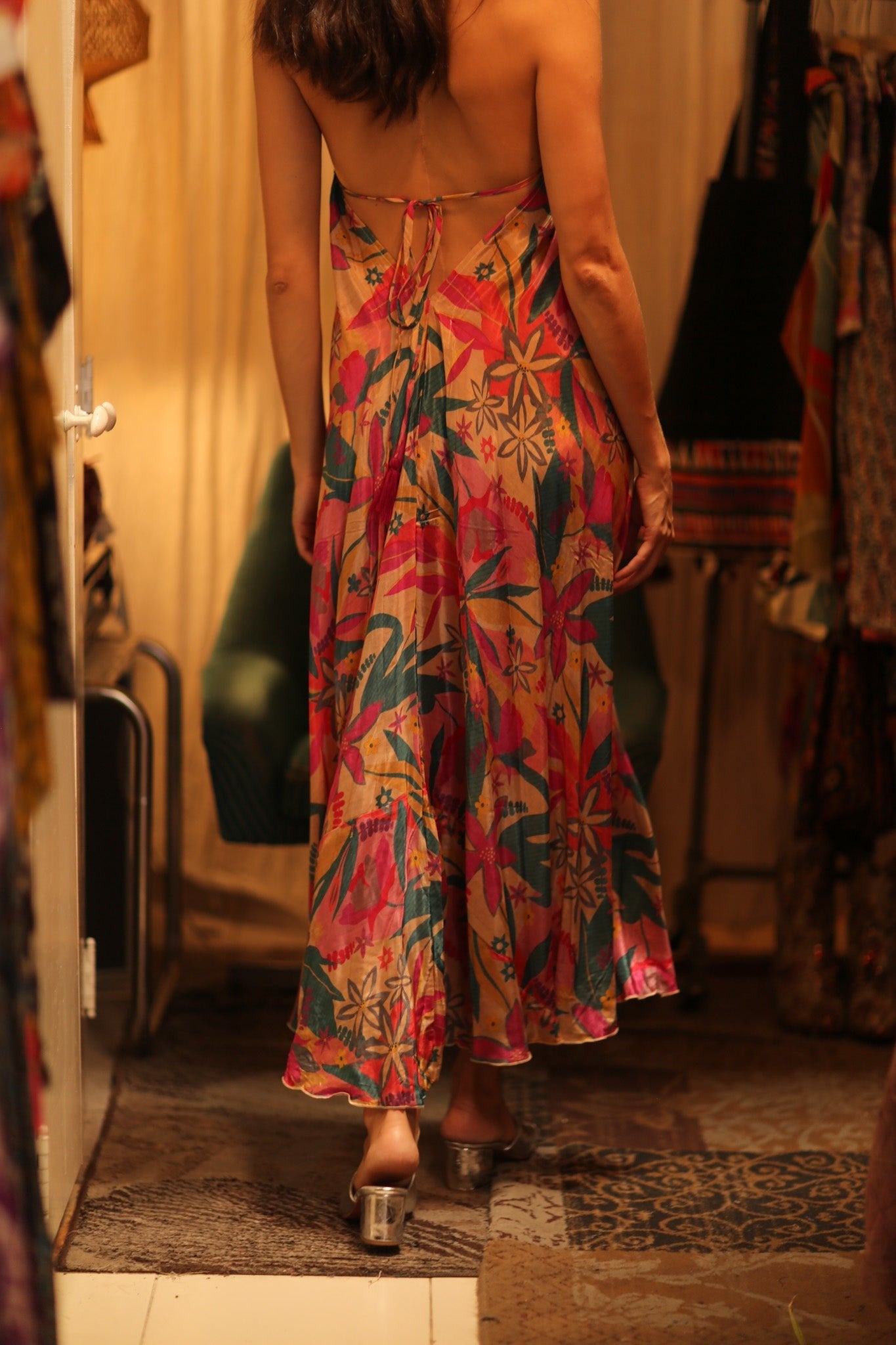 SILK DRESS HANNAH PHAYAM EDIT - BANGKOK TAILOR CLOTHING STORE - HANDMADE CLOTHING