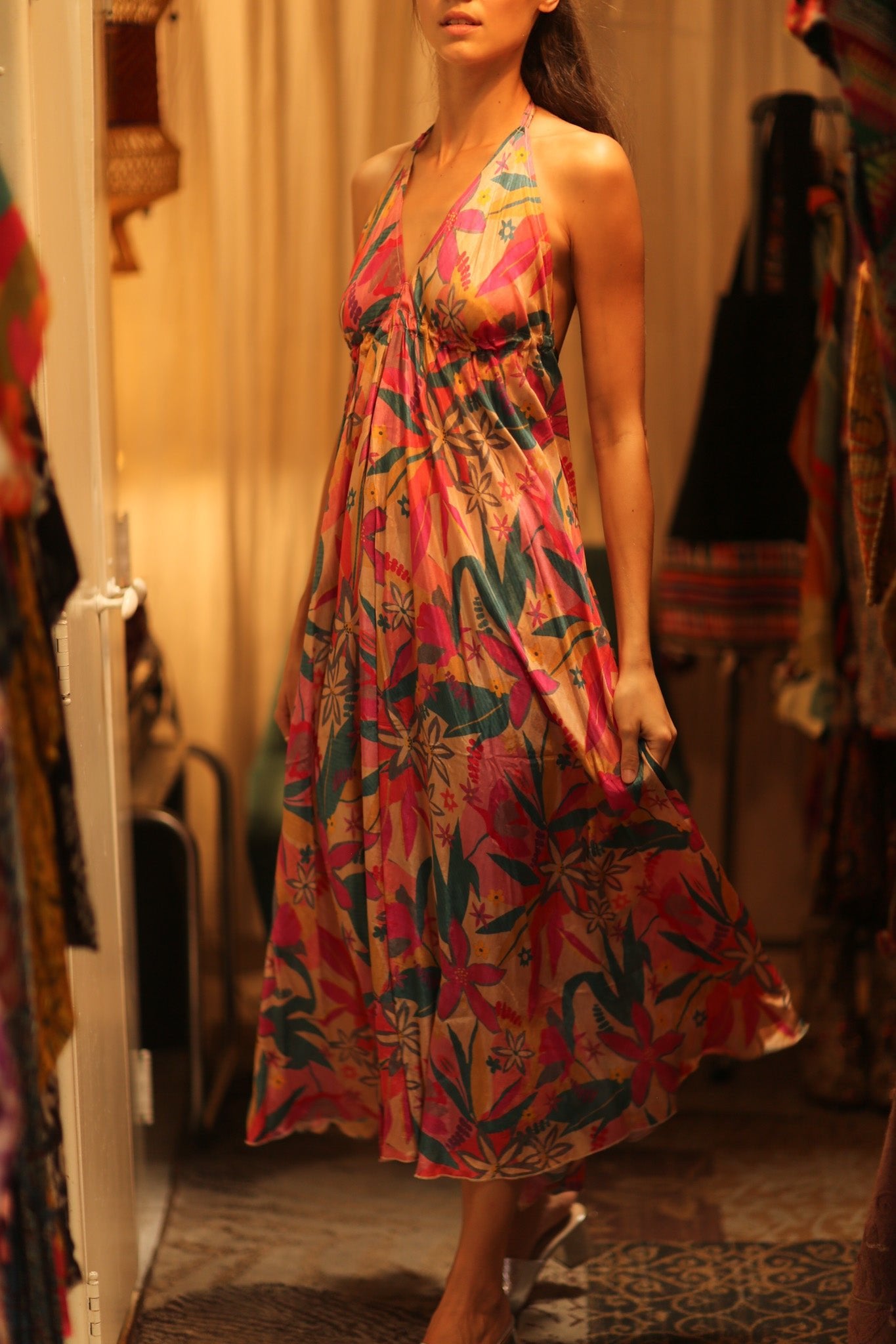 SILK DRESS HANNAH PHAYAM EDIT - BANGKOK TAILOR CLOTHING STORE - HANDMADE CLOTHING