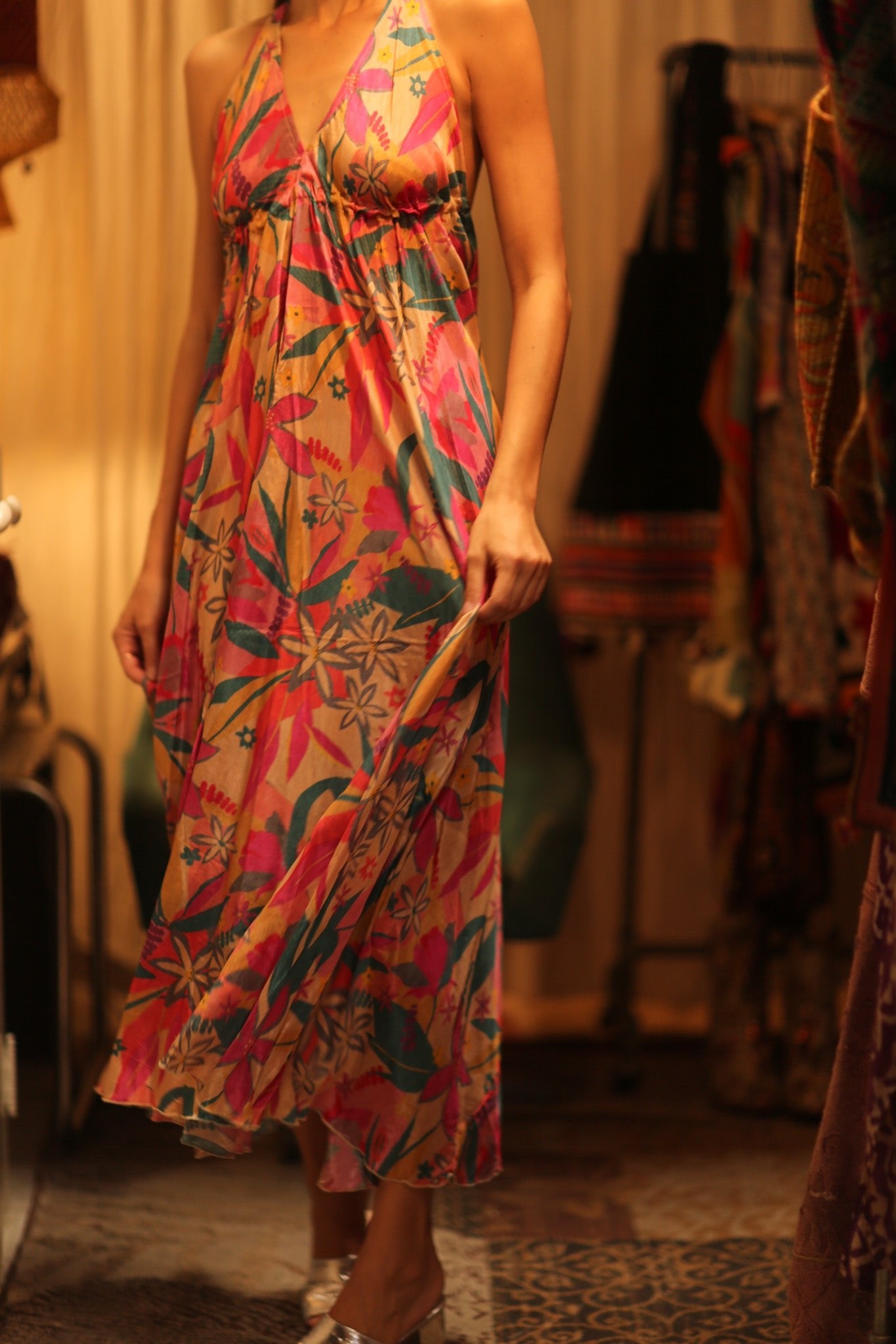 SILK DRESS HANNAH PHAYAM EDIT - BANGKOK TAILOR CLOTHING STORE - HANDMADE CLOTHING