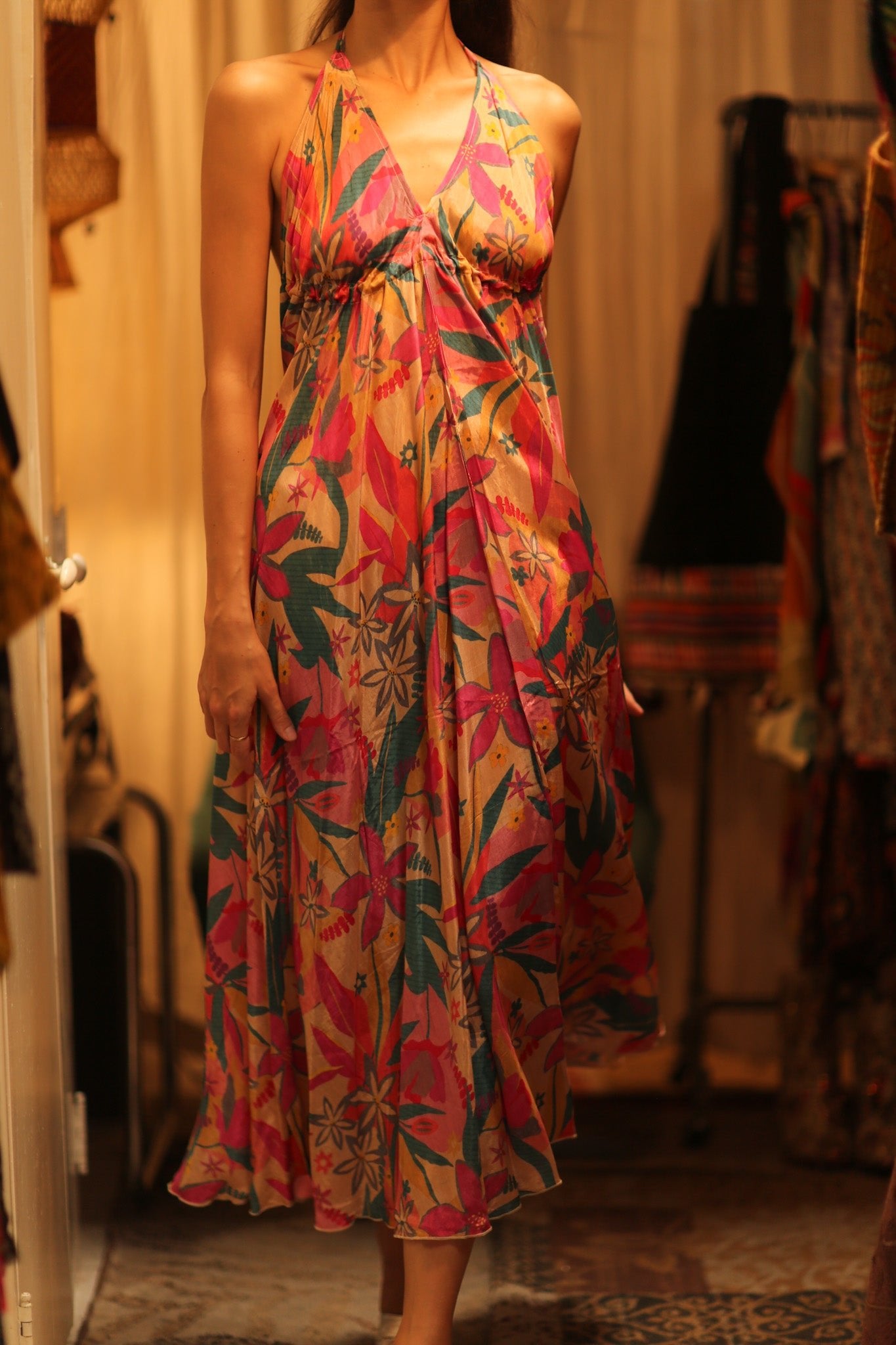 SILK DRESS HANNAH PHAYAM EDIT - BANGKOK TAILOR CLOTHING STORE - HANDMADE CLOTHING