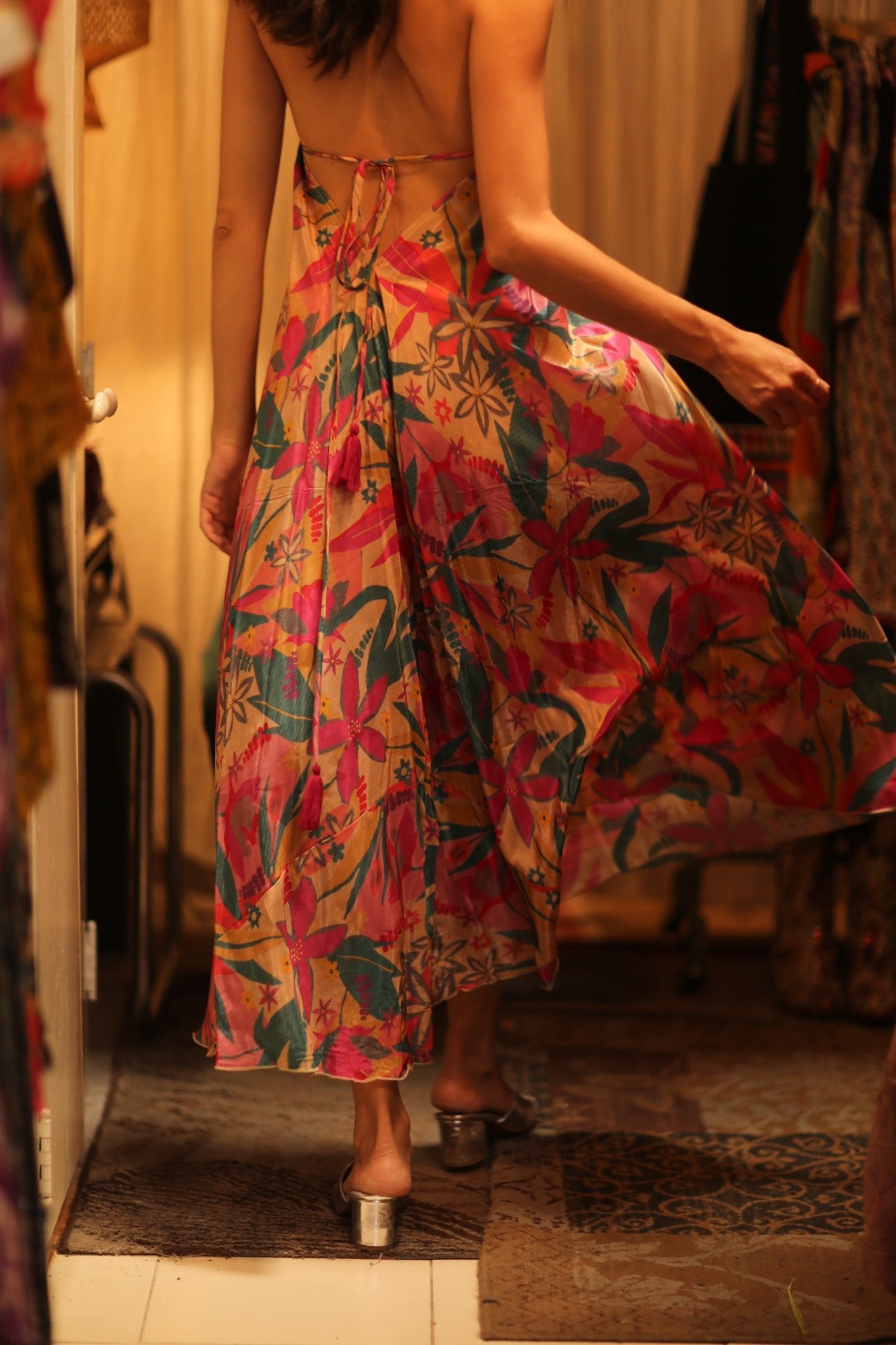 SILK DRESS HANNAH PHAYAM EDIT - BANGKOK TAILOR CLOTHING STORE - HANDMADE CLOTHING