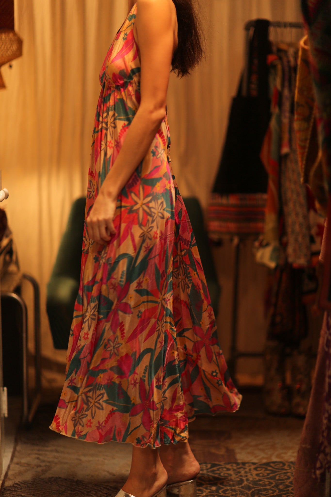 SILK DRESS HANNAH PHAYAM EDIT - BANGKOK TAILOR CLOTHING STORE - HANDMADE CLOTHING