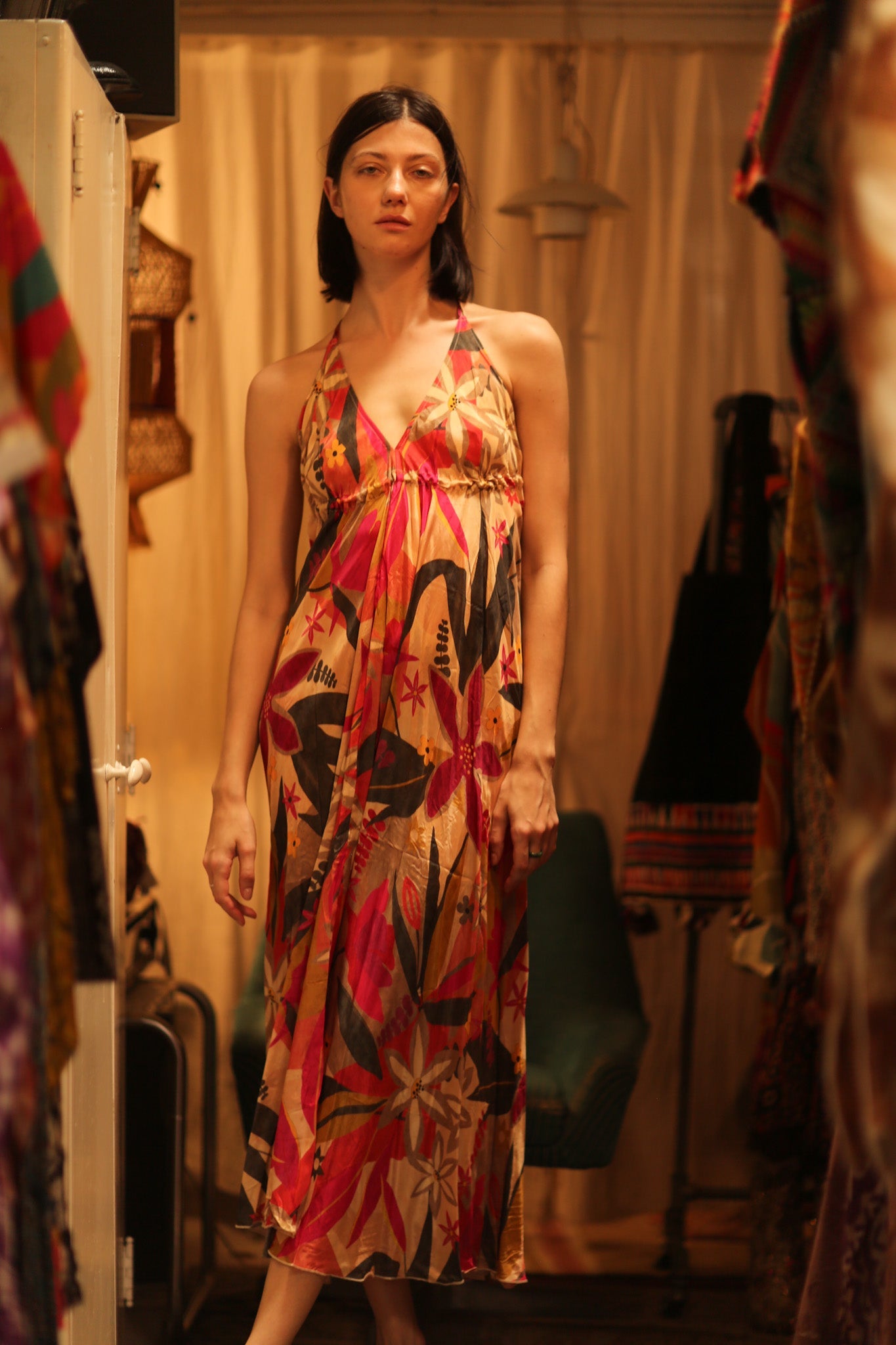 SILK DRESS HANNAH SUMMER NIGHTS - BANGKOK TAILOR CLOTHING STORE - HANDMADE CLOTHING